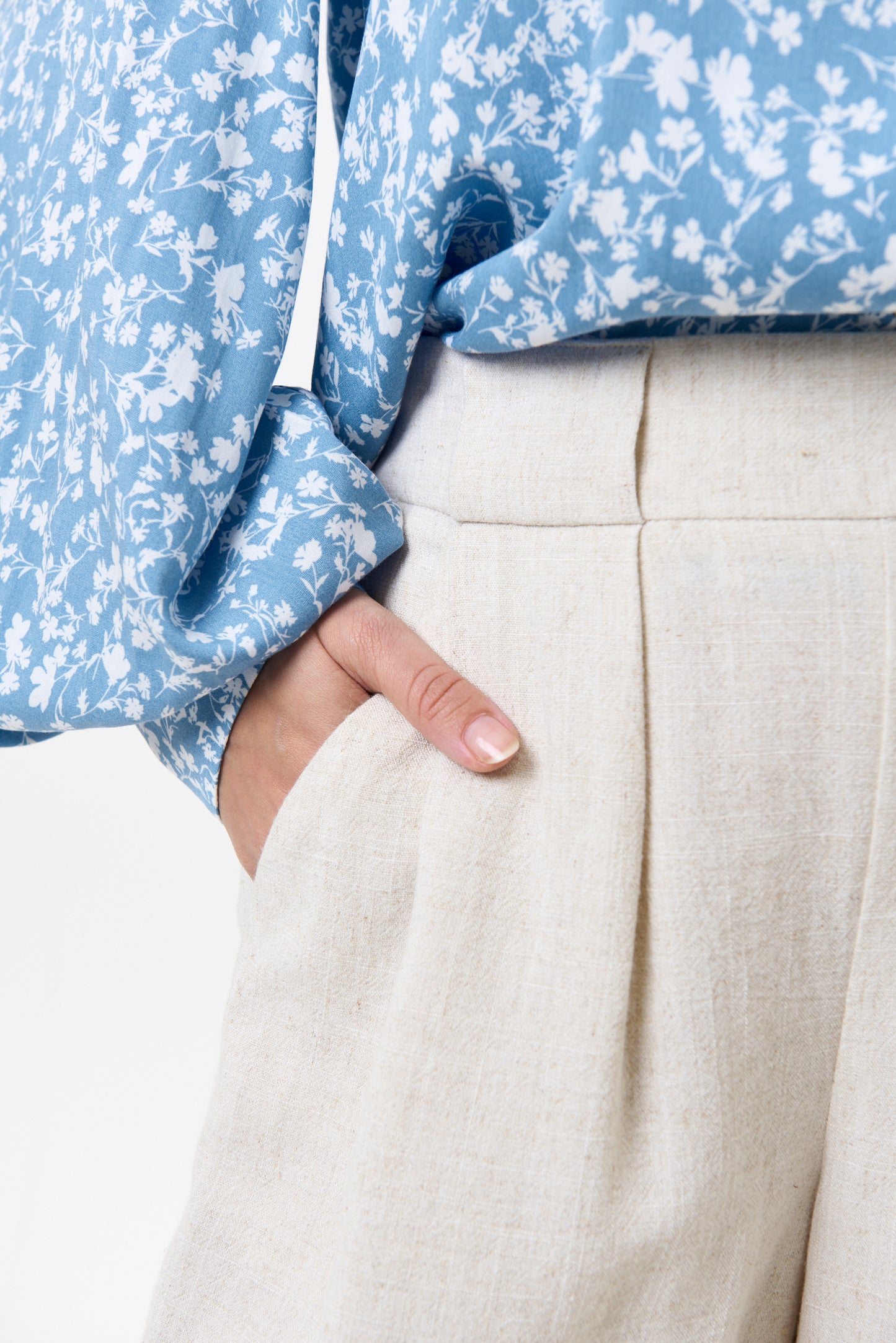Hilton Linen Mix Shorts - Natural