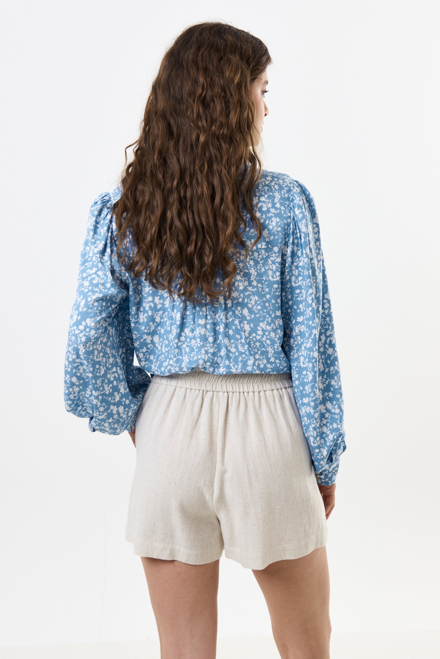 Hilton Linen Mix Shorts - Natural