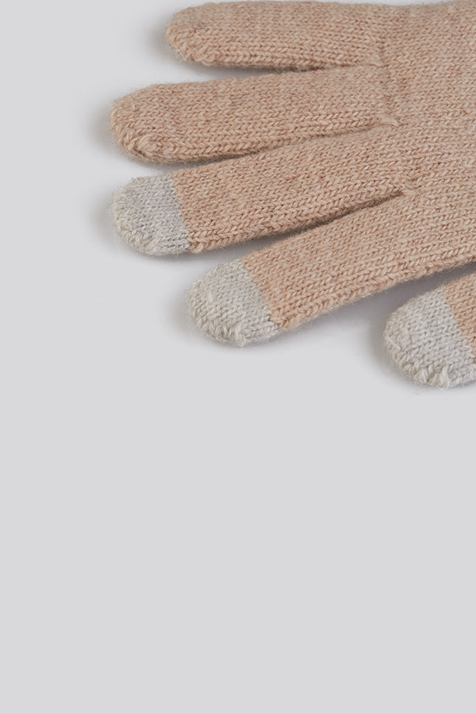Hahn Cream Touch Screen Knitted Gloves - Styled