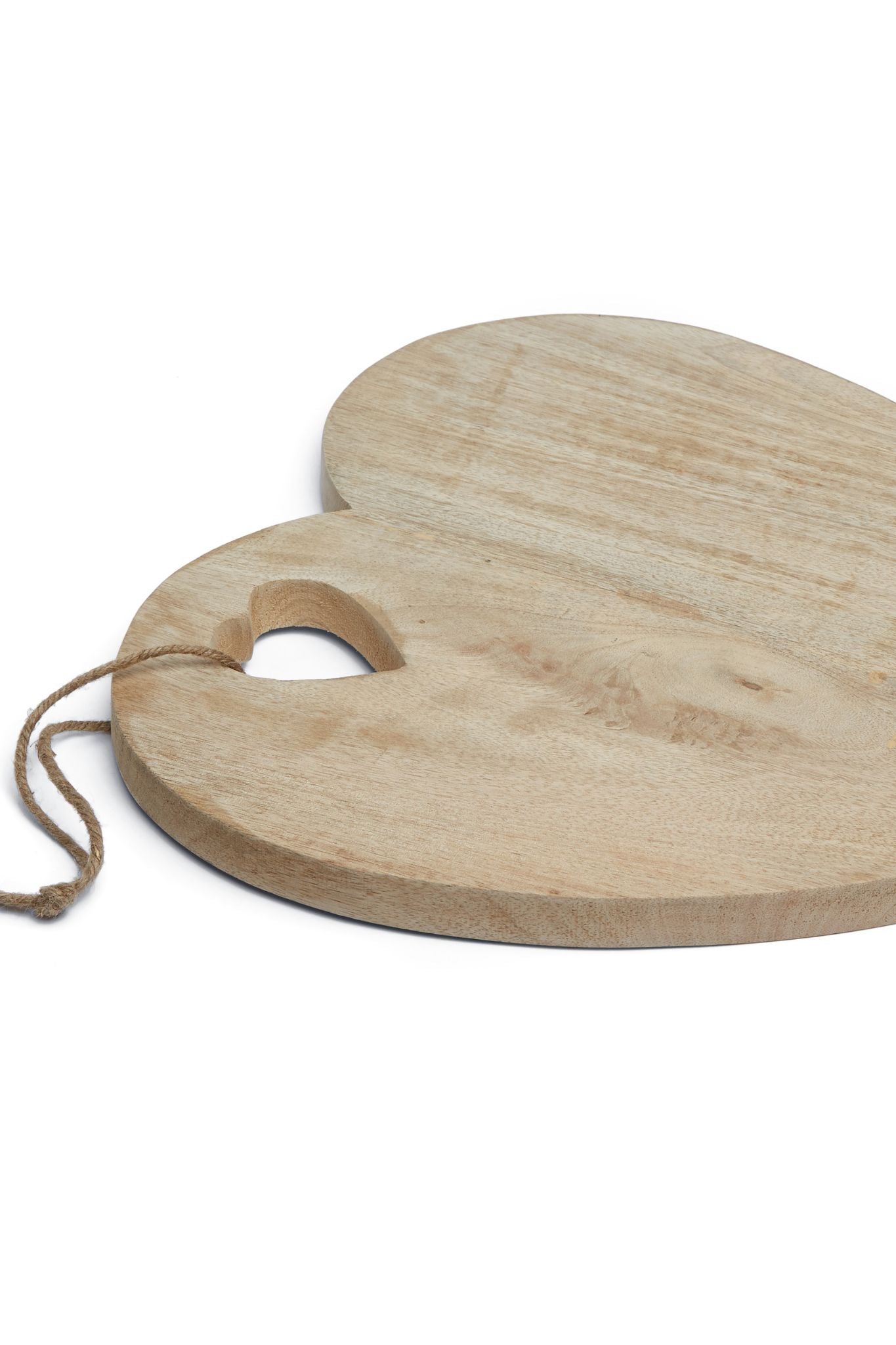 Large Heart Shaped Wooden Chopping Board - Styled
