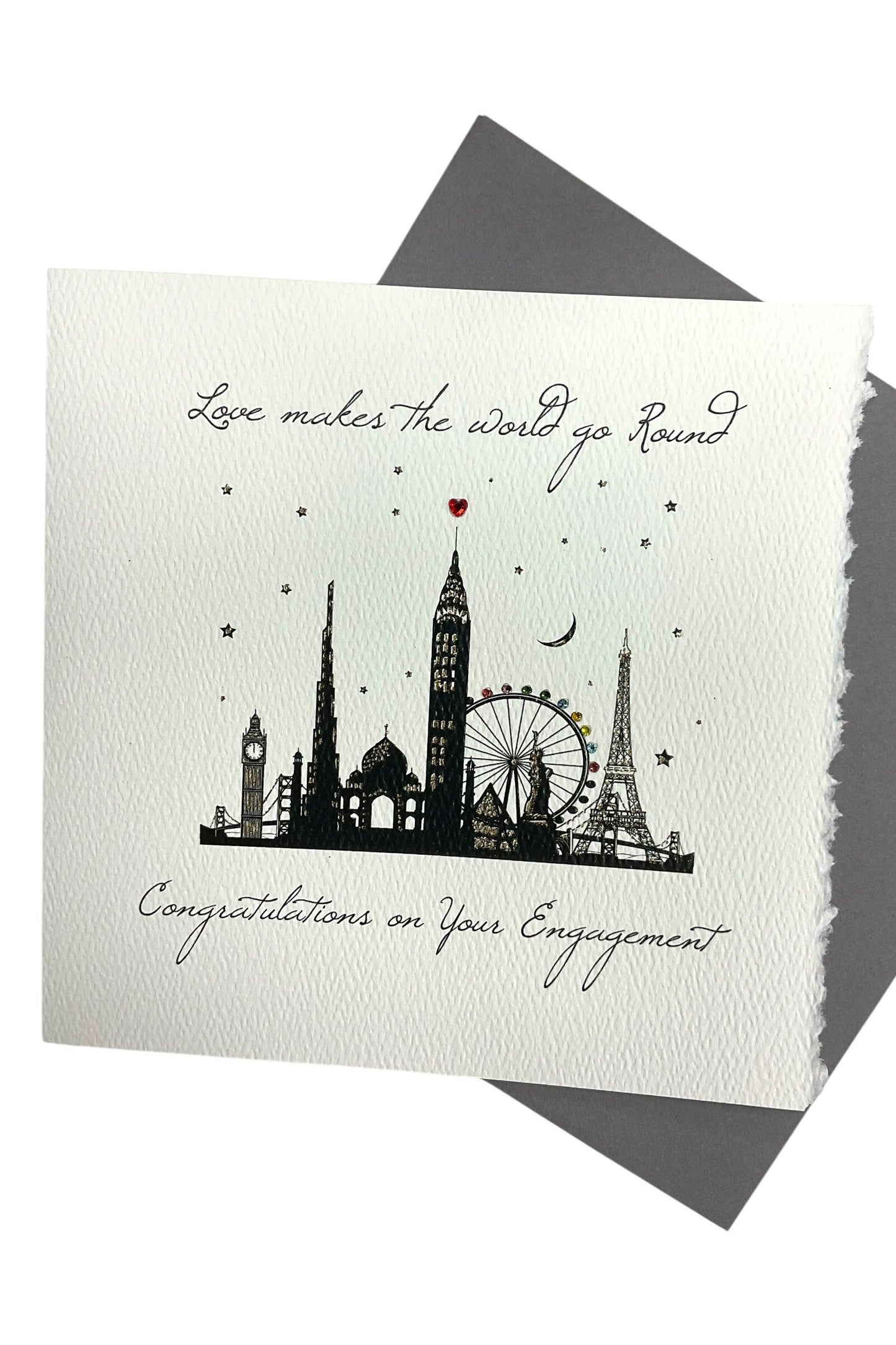 World Go Round Engagement Card