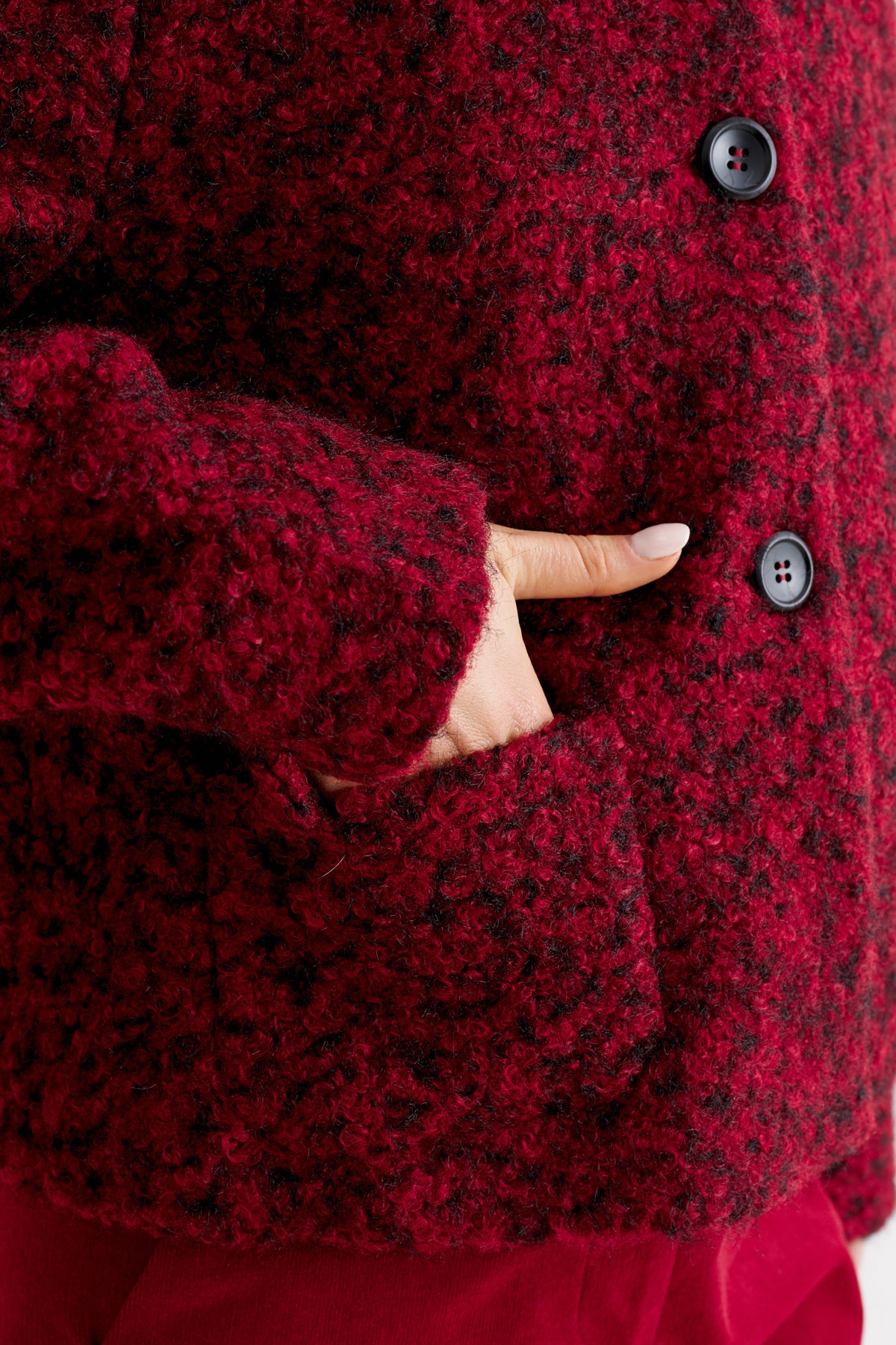Apple Boucle Jacket - Merlot