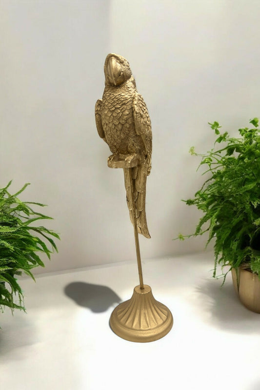 Gold Parrot on Stand
