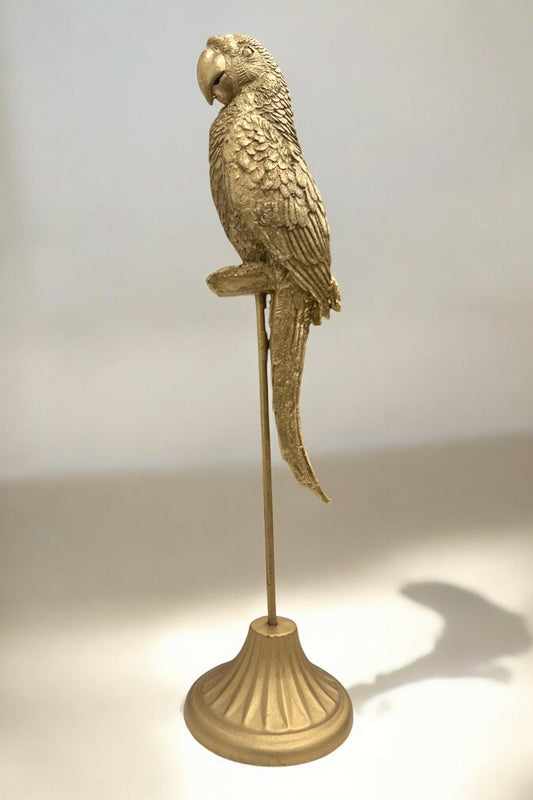 Gold Parrot on Stand