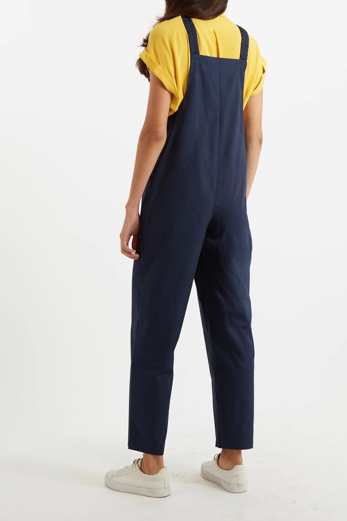 Tippie Navy Cotton Poplin Dungarees