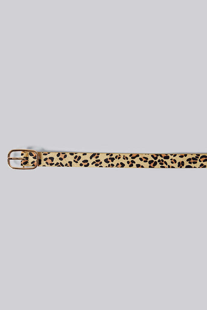 Louis Leather Leopard Print Belt