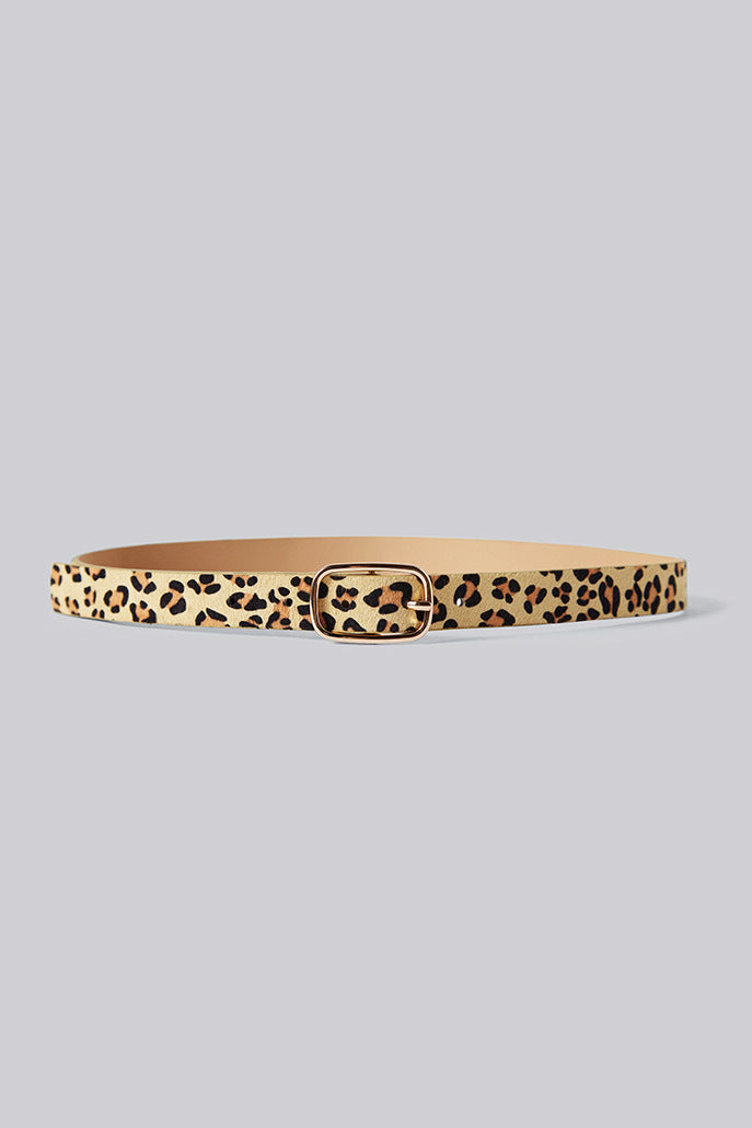 Louis Leather Leopard Print Belt