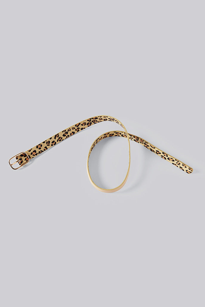 Louis Leather Leopard Print Belt