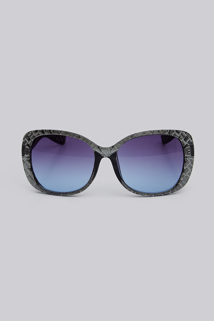 Nevada Grey Engraved Frame Sunglasses