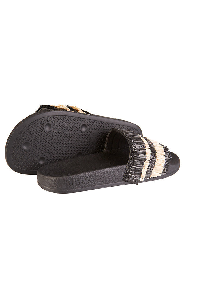 Coco Raffia Trim Slide