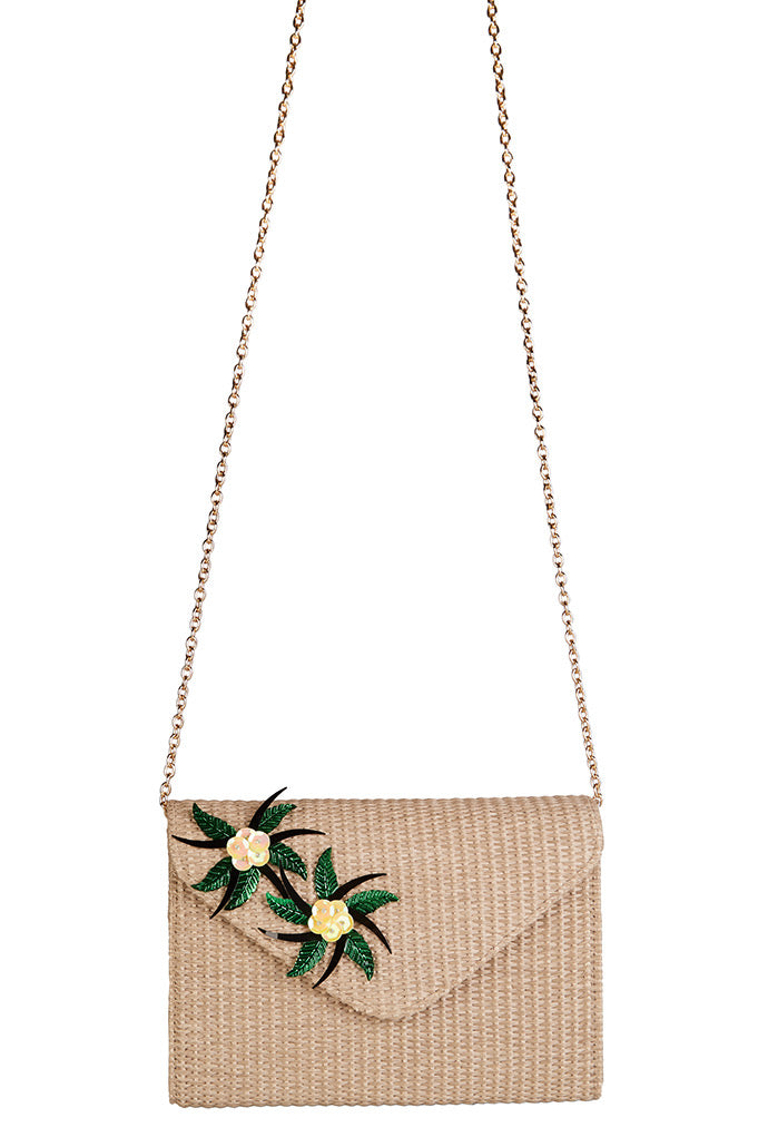 Kaci Crossbody Straw Bag