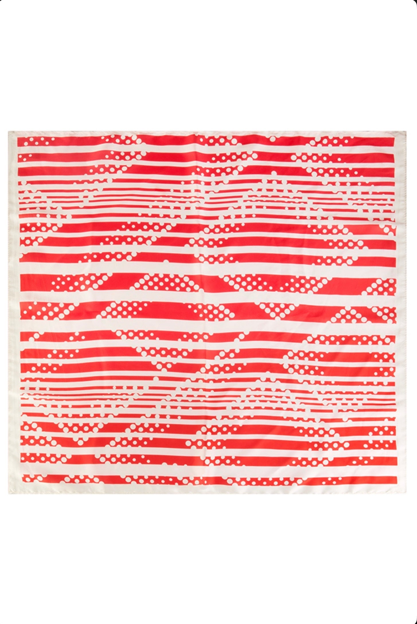 Toots Square Red & Cream Scarf