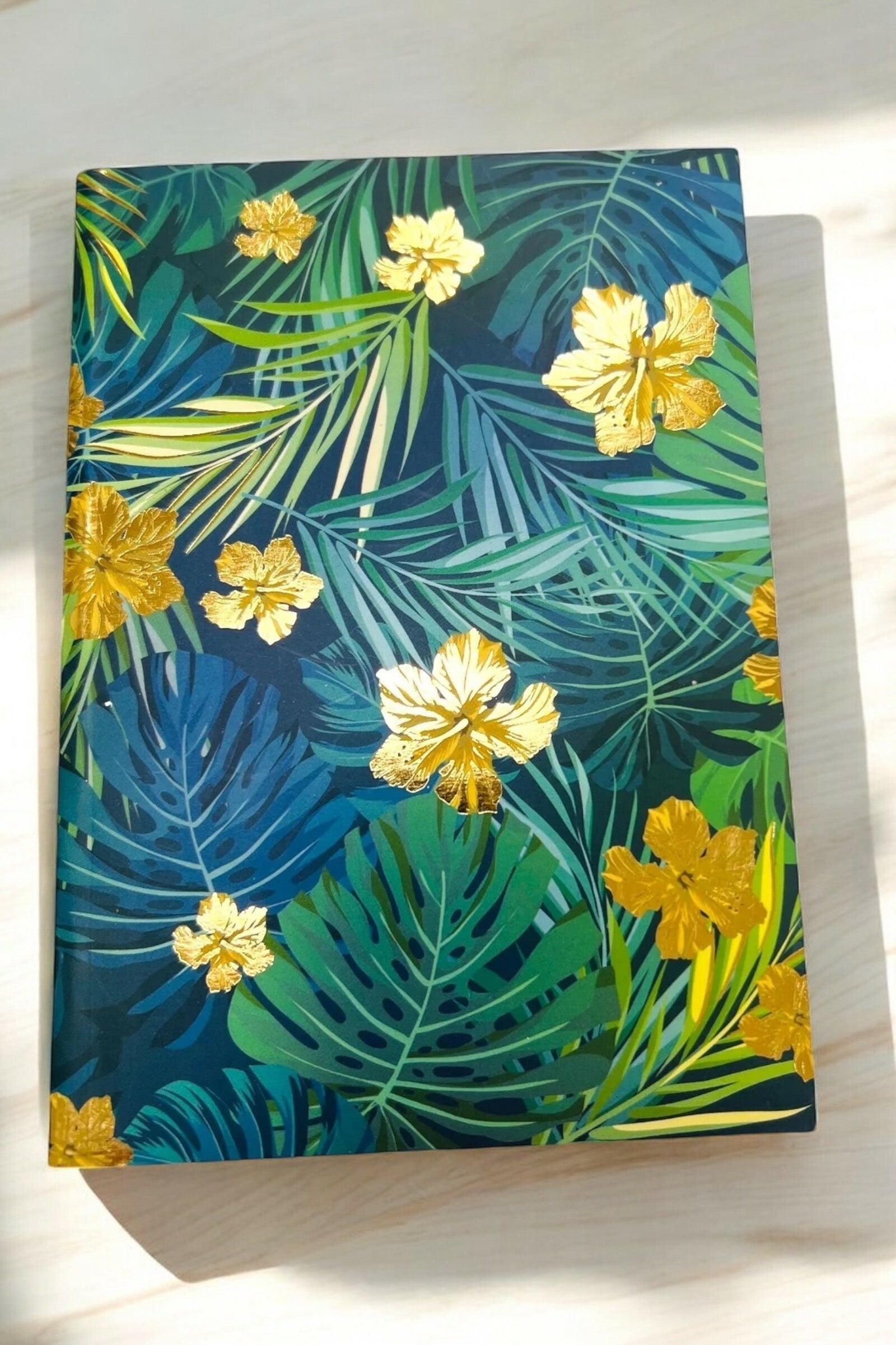 A5 Gold Foiled Tropical Note book