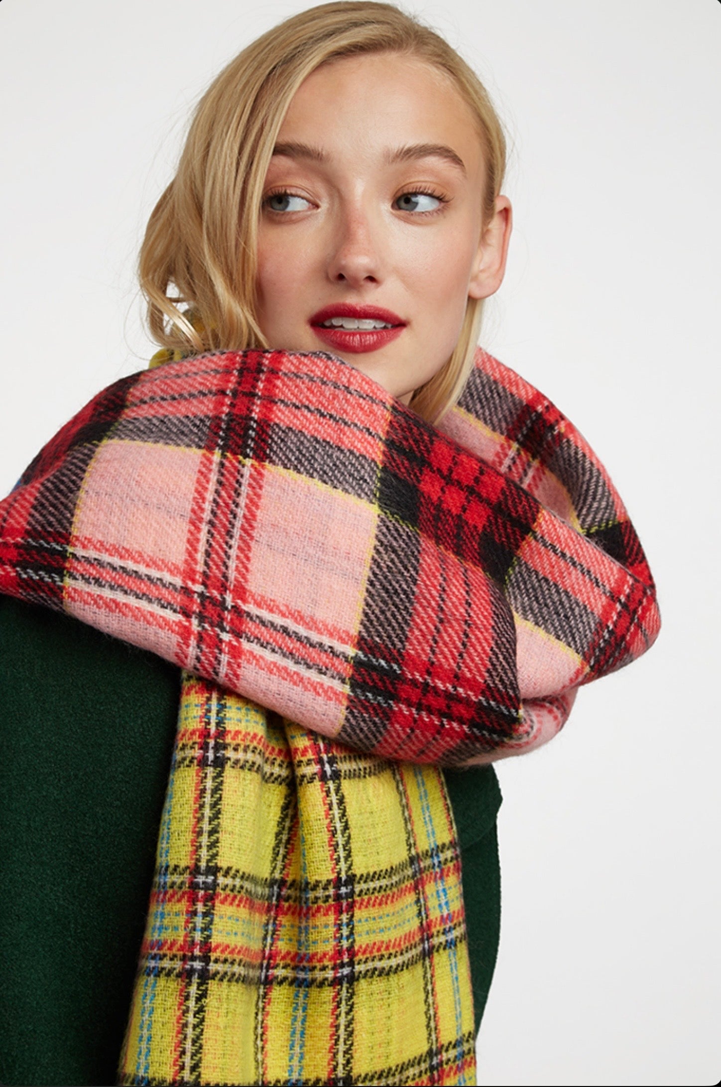 Rosh Double Face Woven Check Scarf