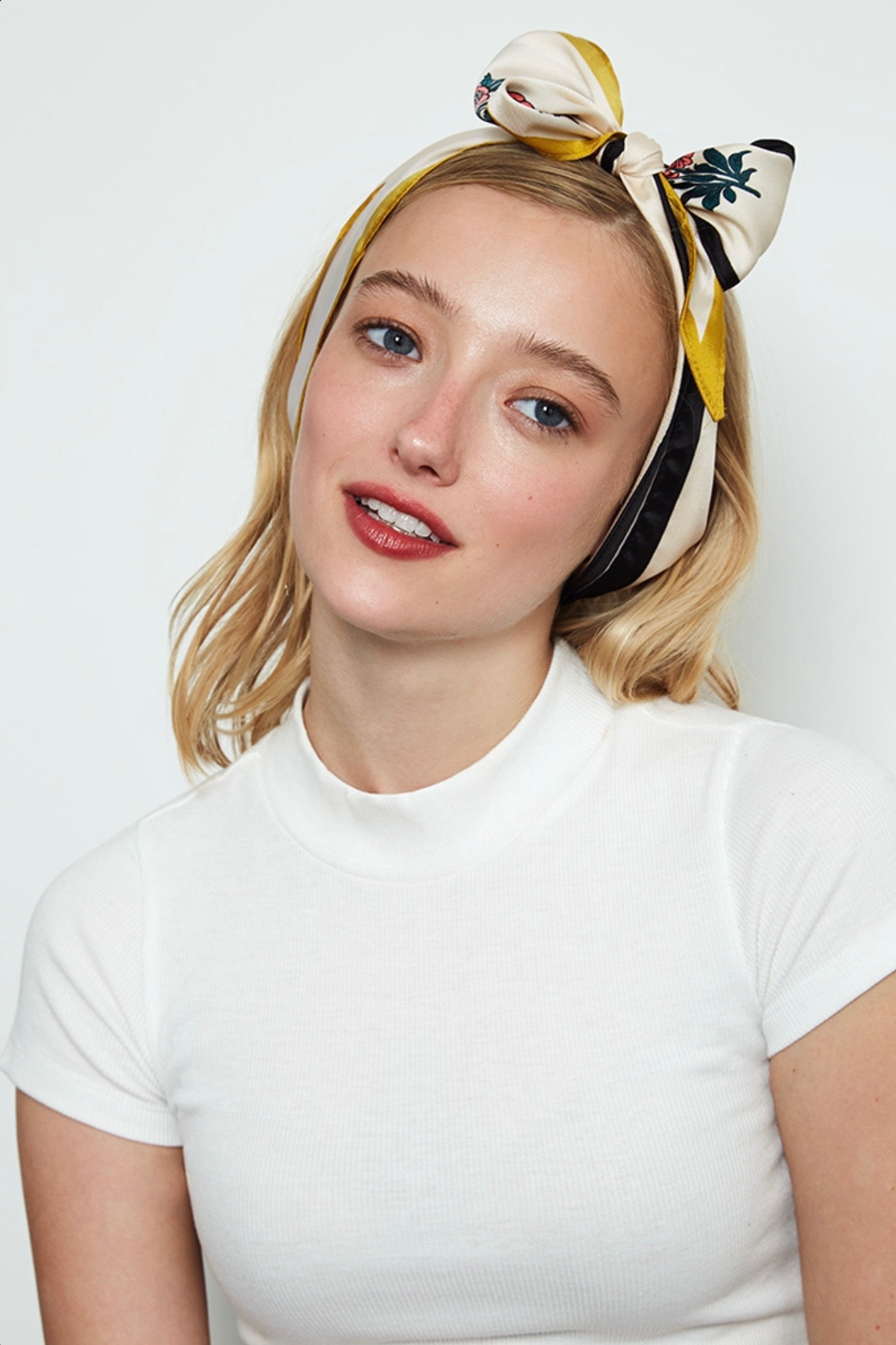 Rosalita Kite Shaped Scarf Black and Mustard
