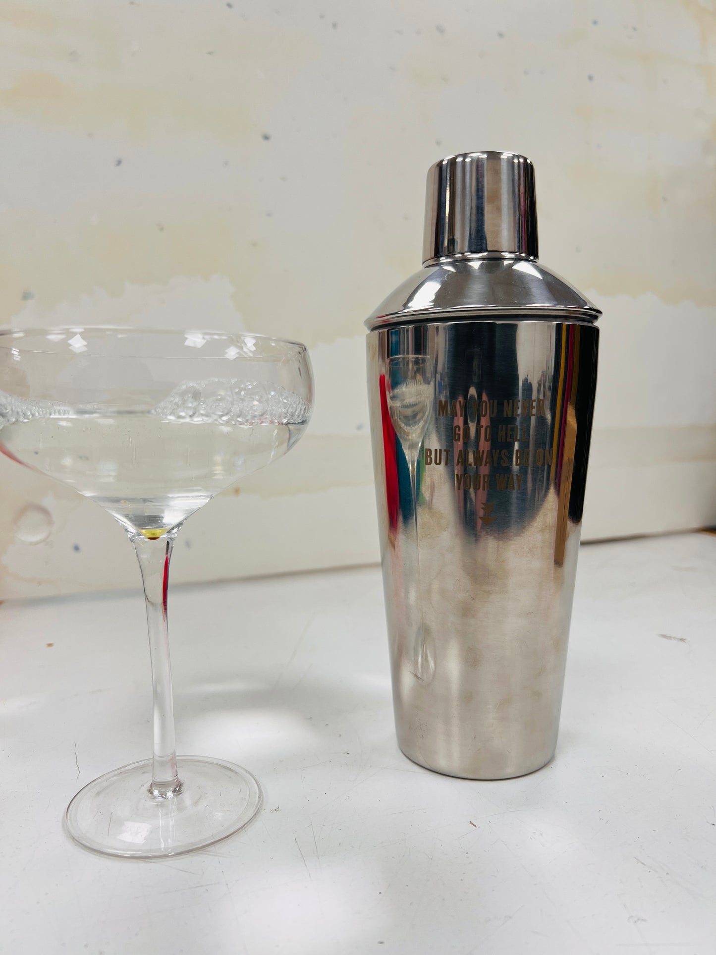 Always be on your way cocktail shaker