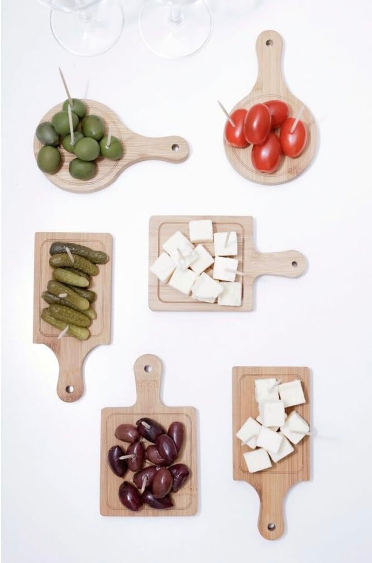 Set Of 6 Mini Serving Trays