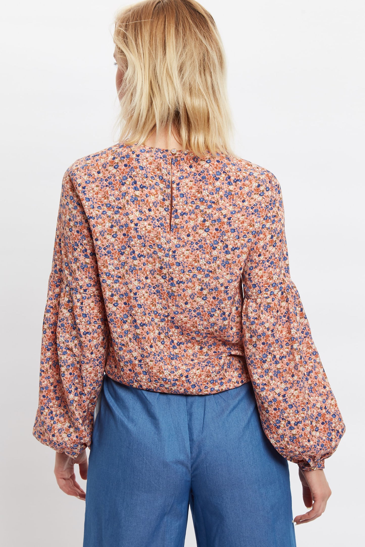 Louche Isla Dainty Daisy Print Long Sleeve Blouse