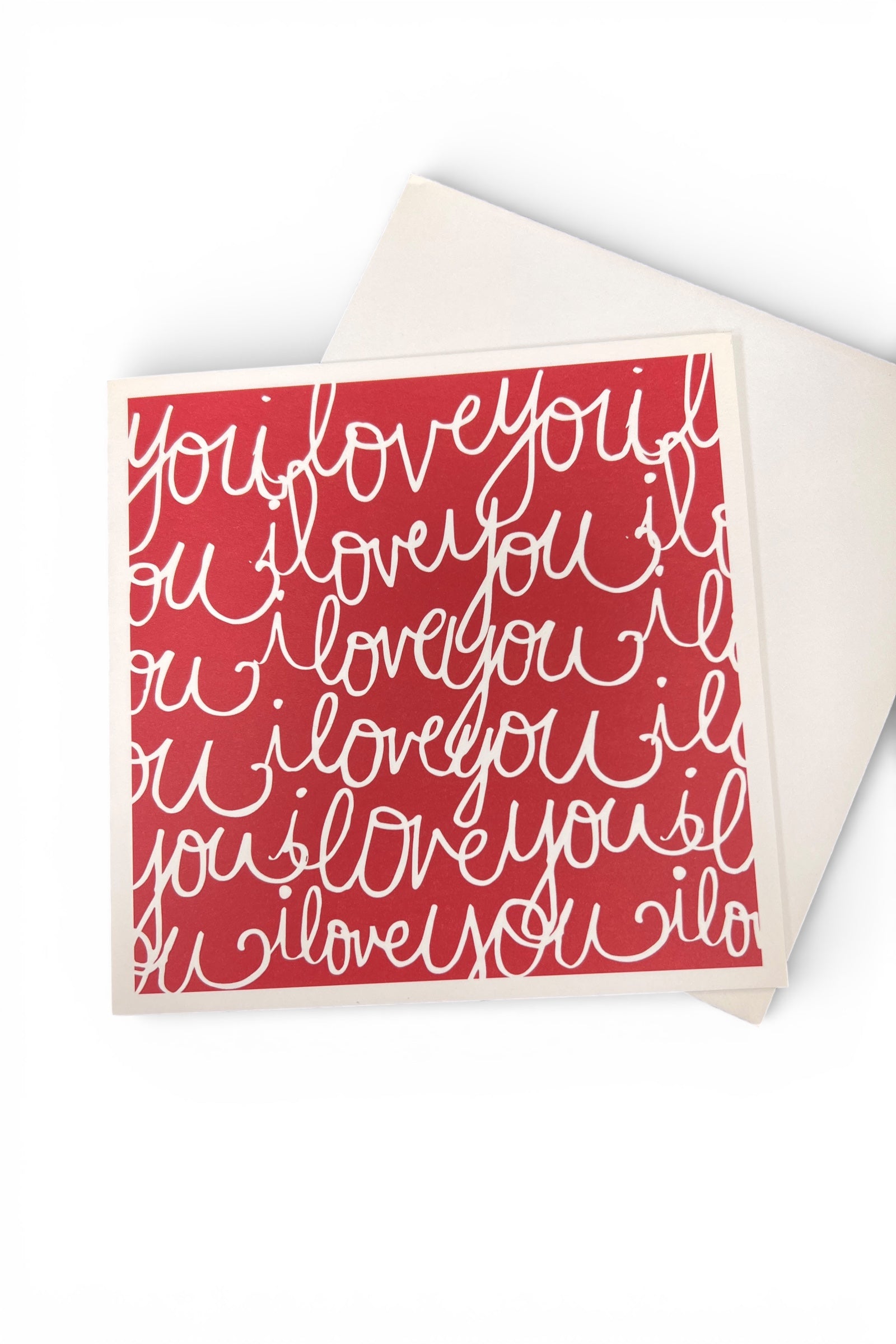 I Love You Handwriting Valentine Card