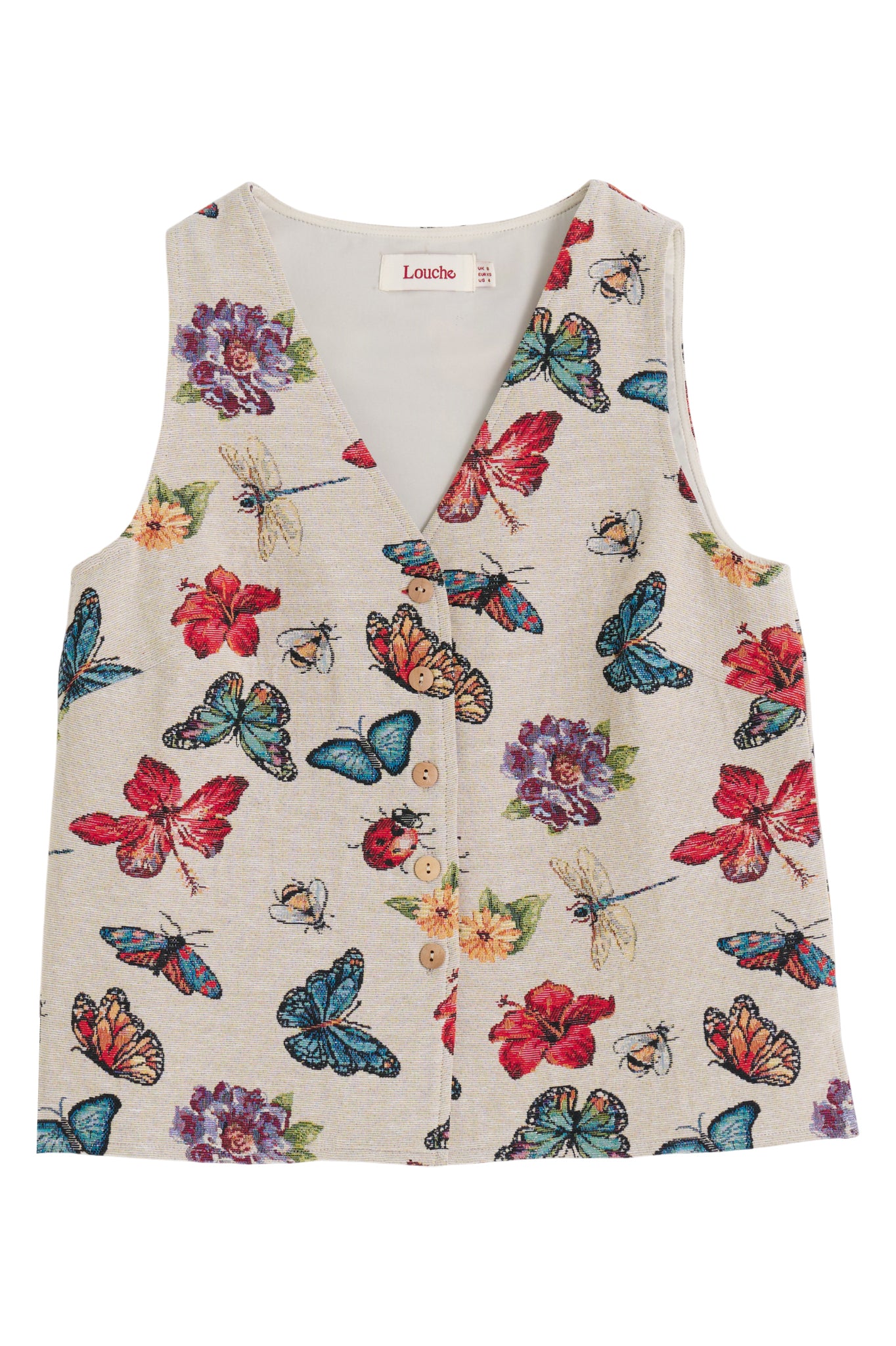 Jakson Flutter Jacquard Waistcoat - Cream