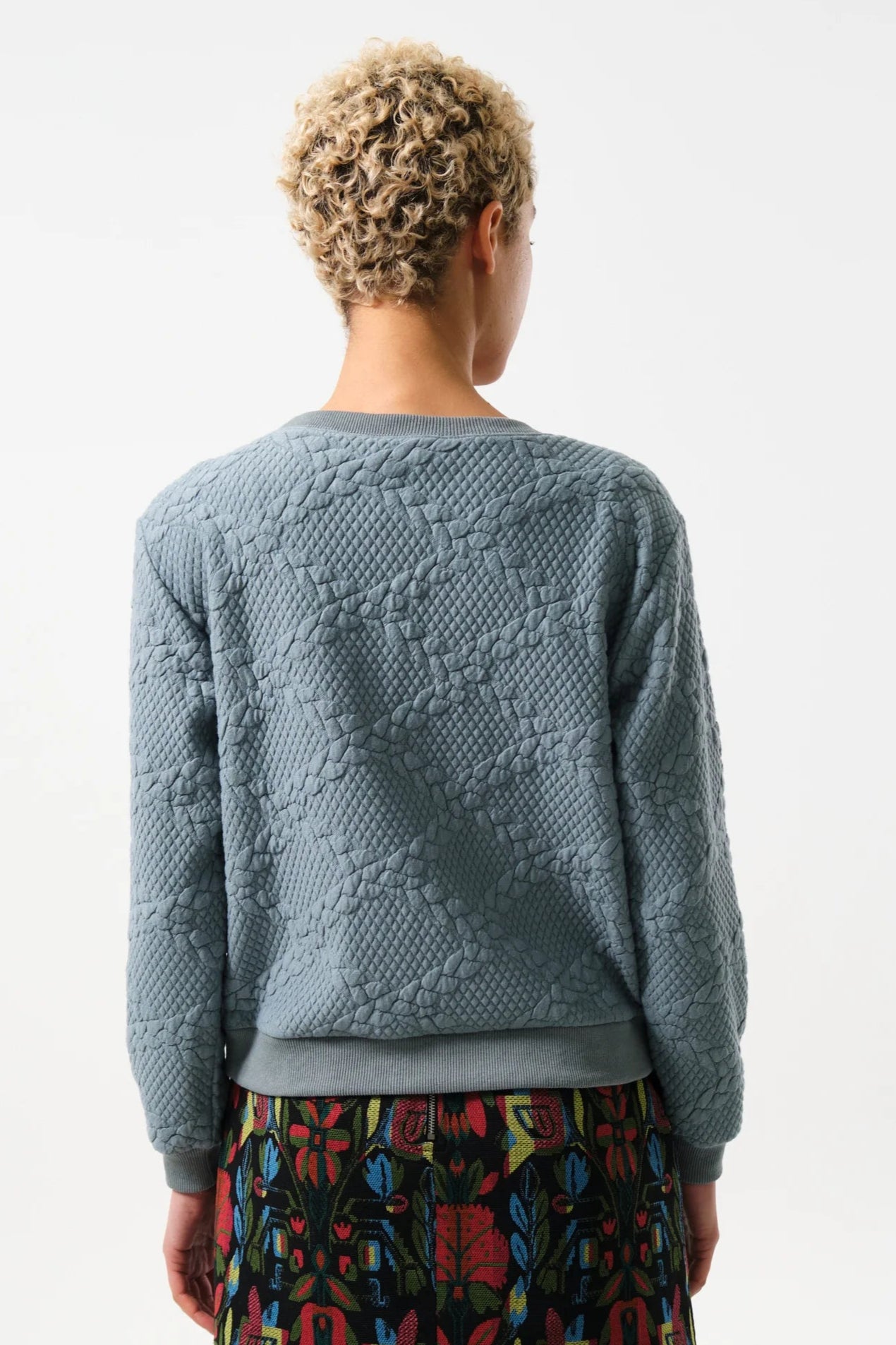 Jan Cable Quilt Sweatshirt - Teal