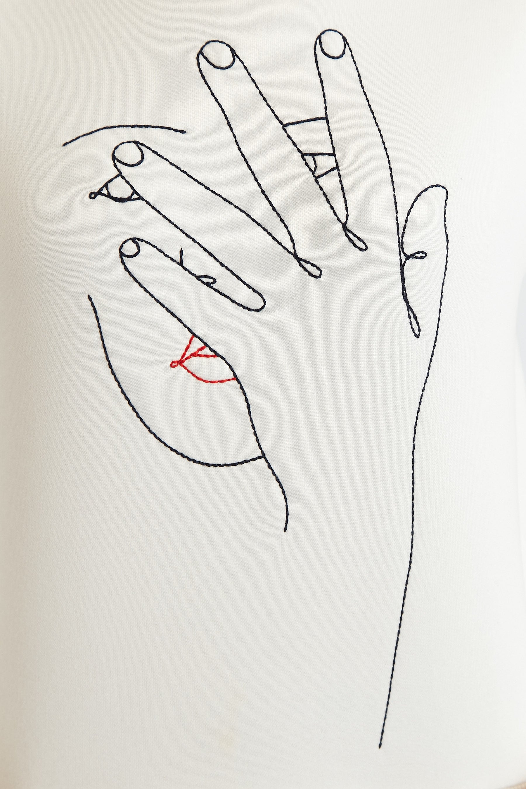 Jan Hand Off Embroidered Sweatshirt - Off White