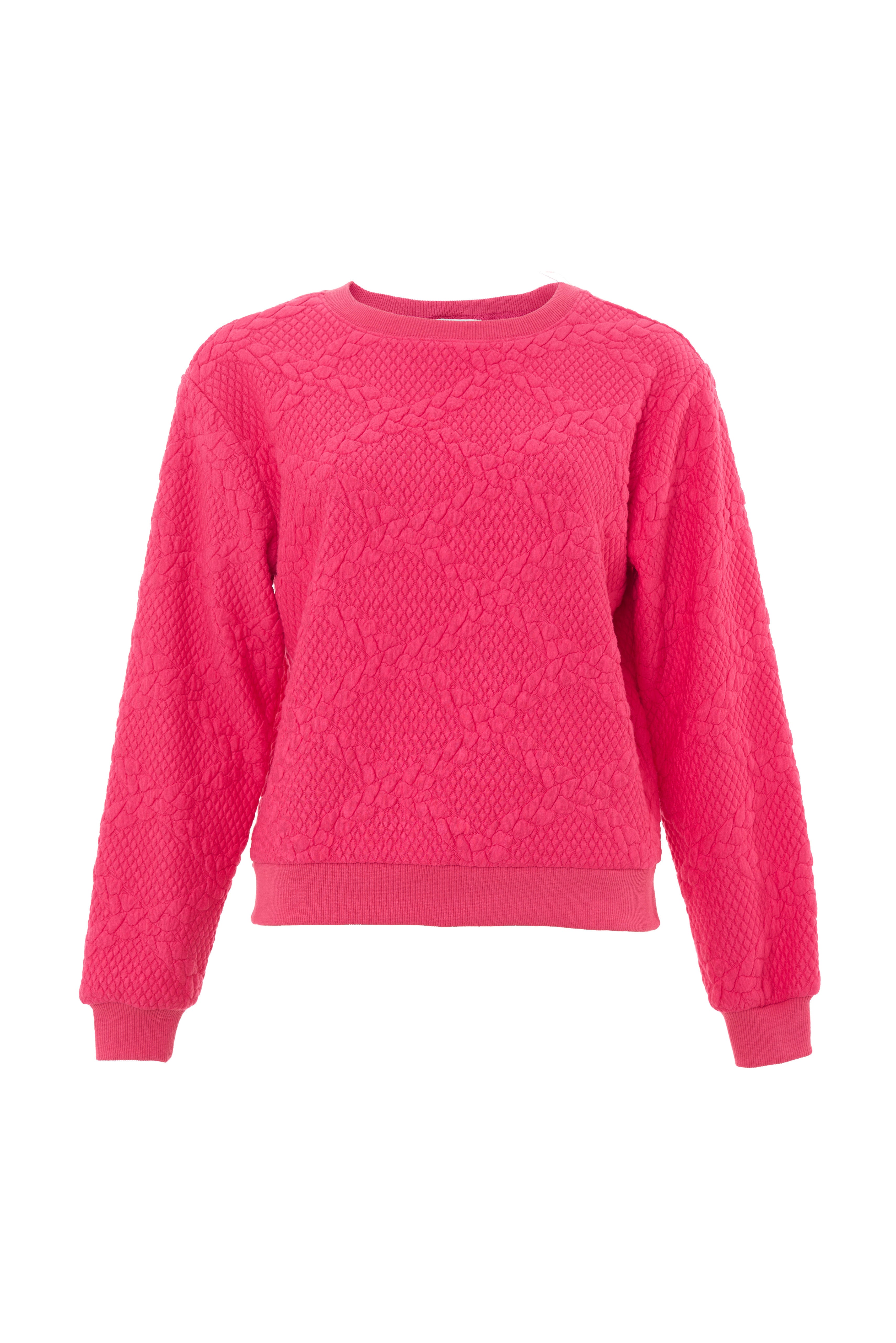 Jan Cable Quilt Sweatshirt - Pink