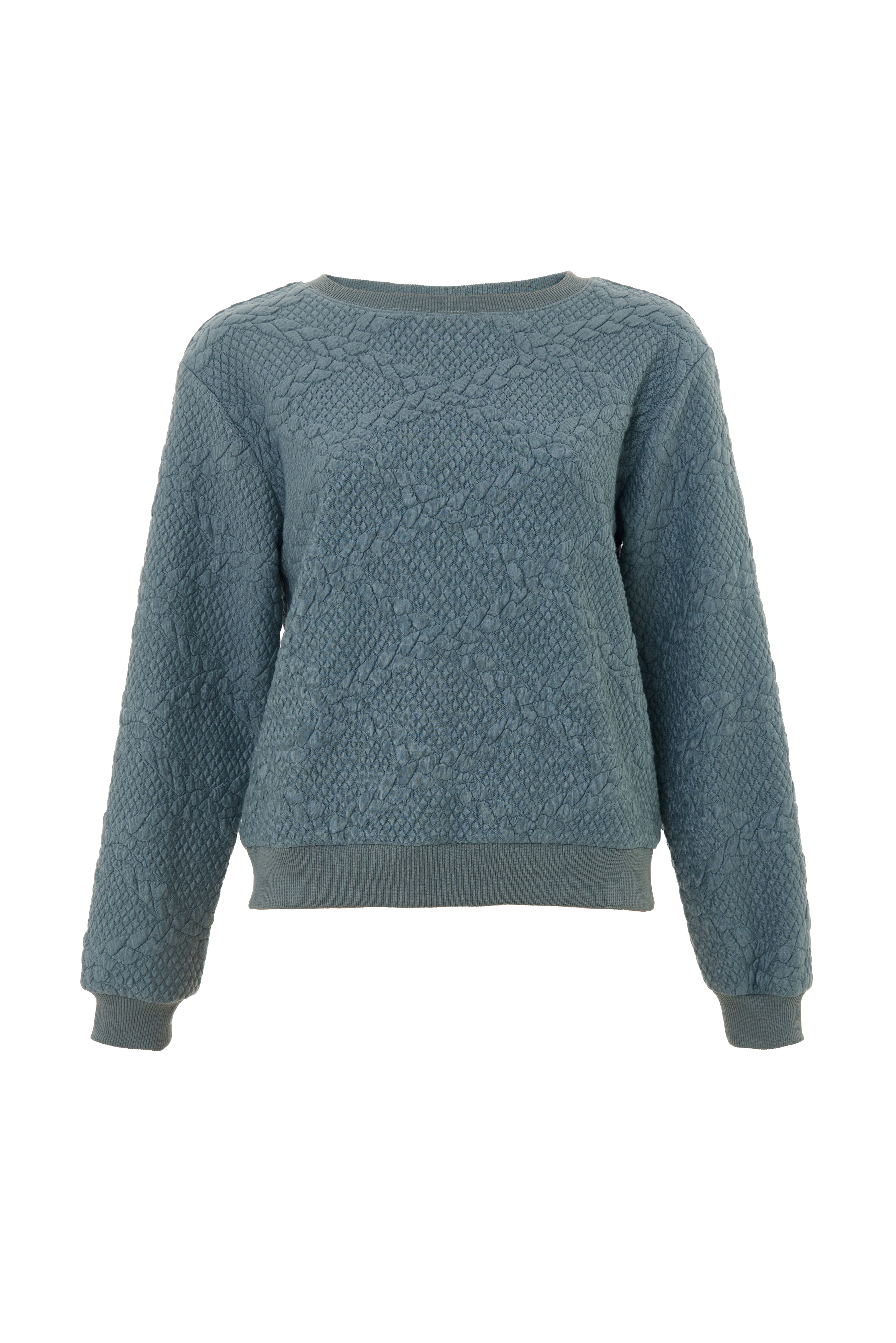 Jan Cable Quilt Sweatshirt - Teal