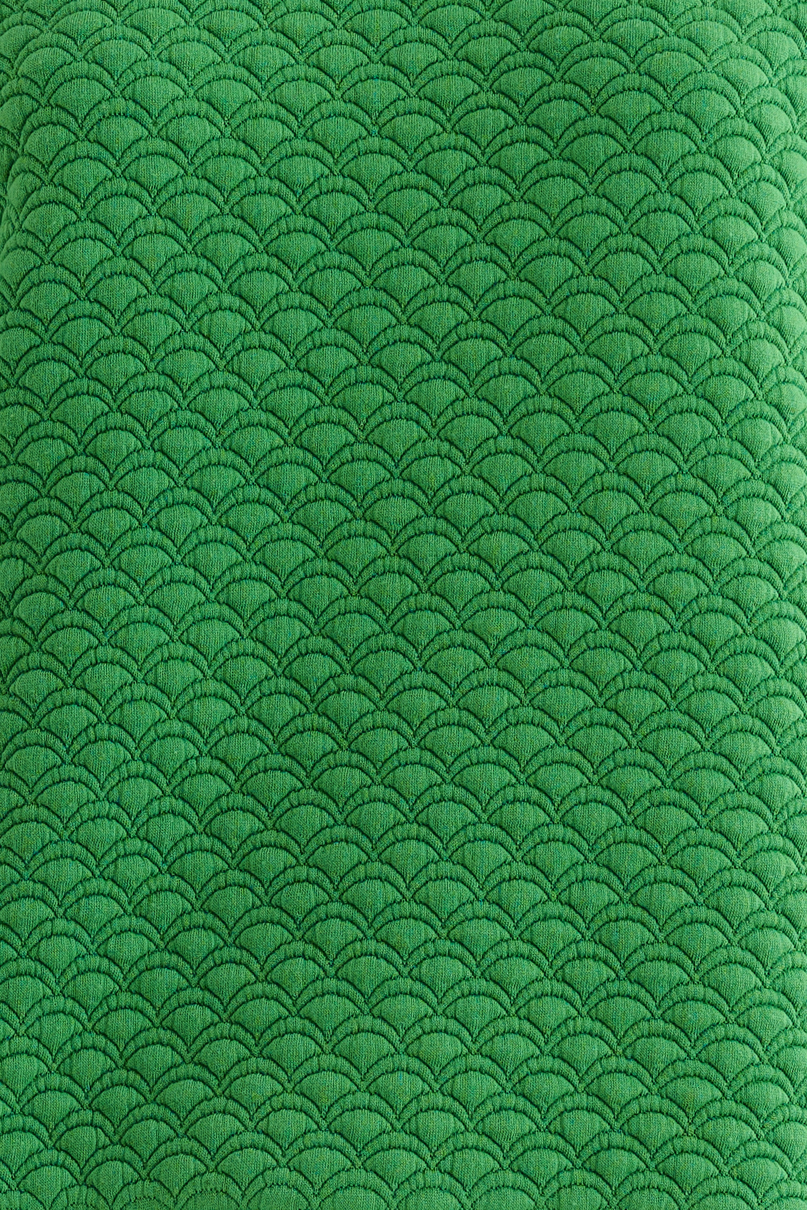 Jan Scallop Quilt Sweatshirt - Green