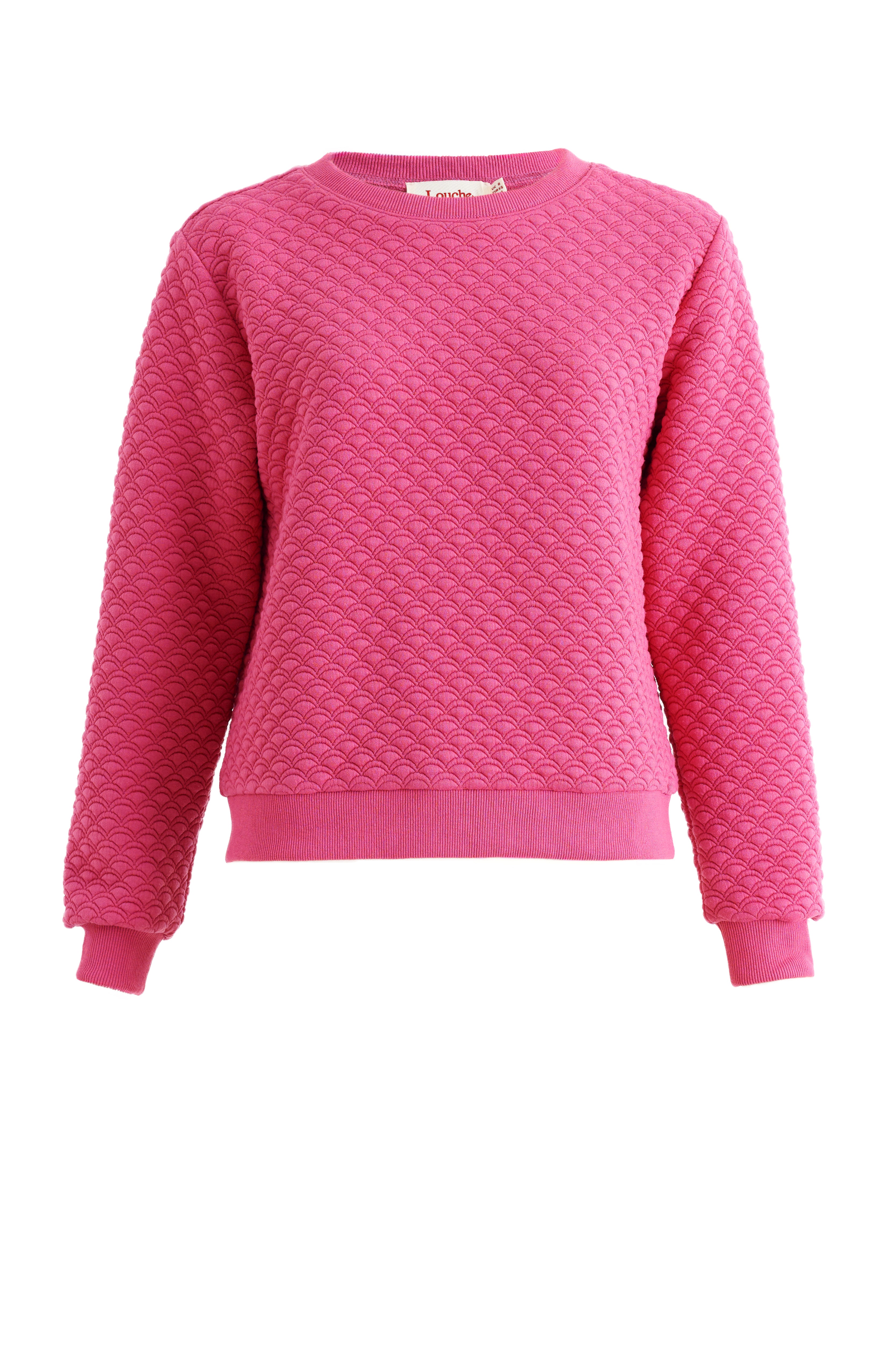 Jan Scallop Quilt Sweatshirt - Pink