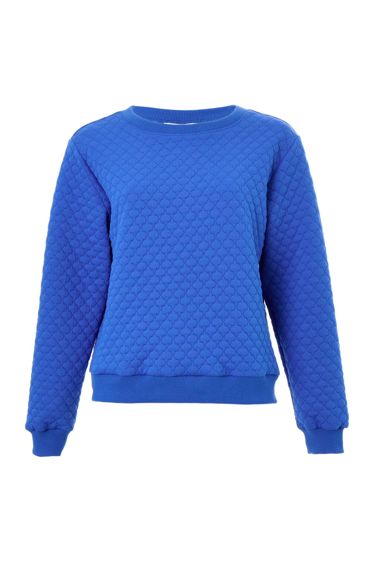 Jan Tile Quilted Sweatshirt - Blue - Styled
