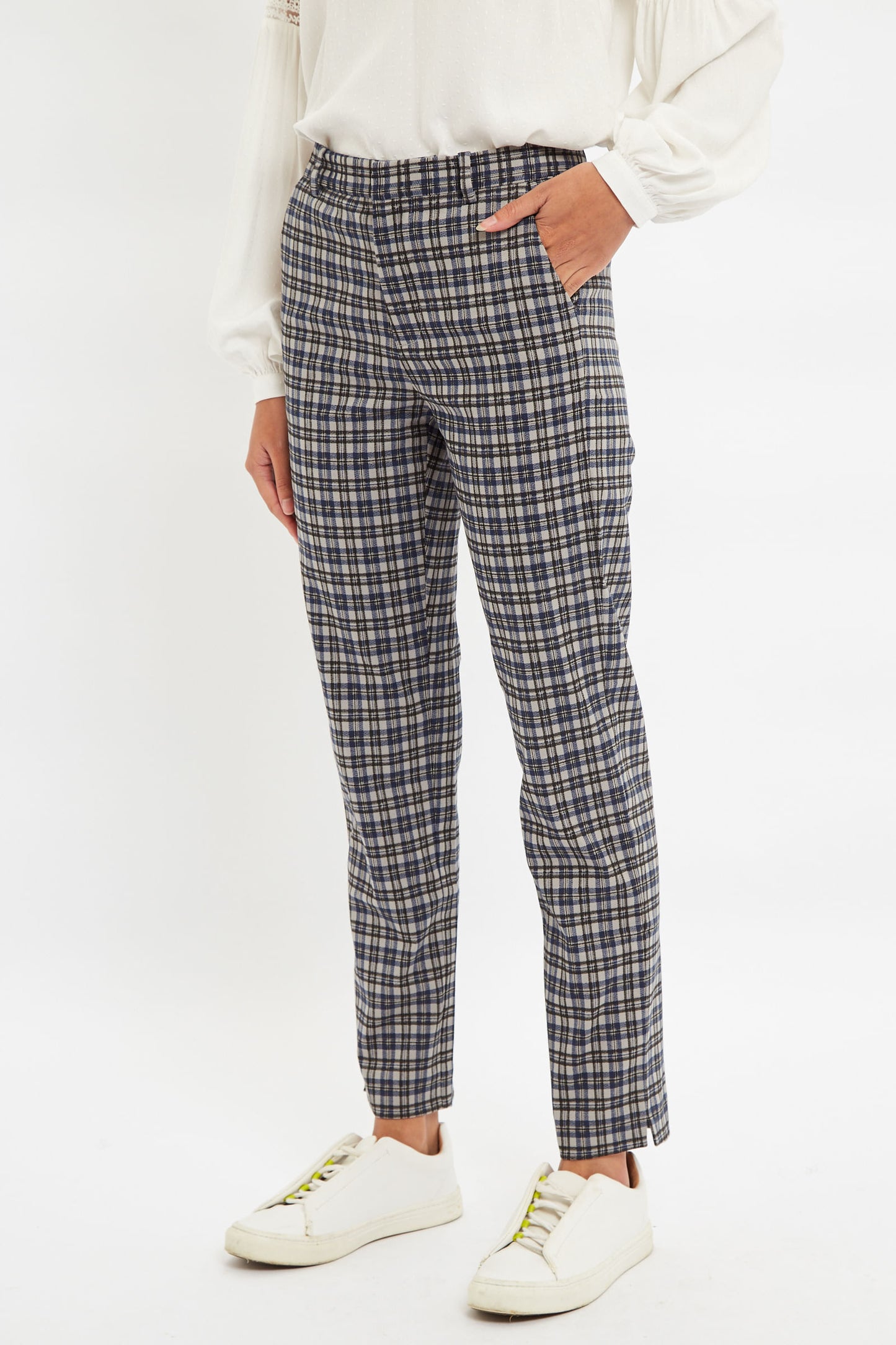 Louche Joele Golf Check Slim Ankle Length Trouser