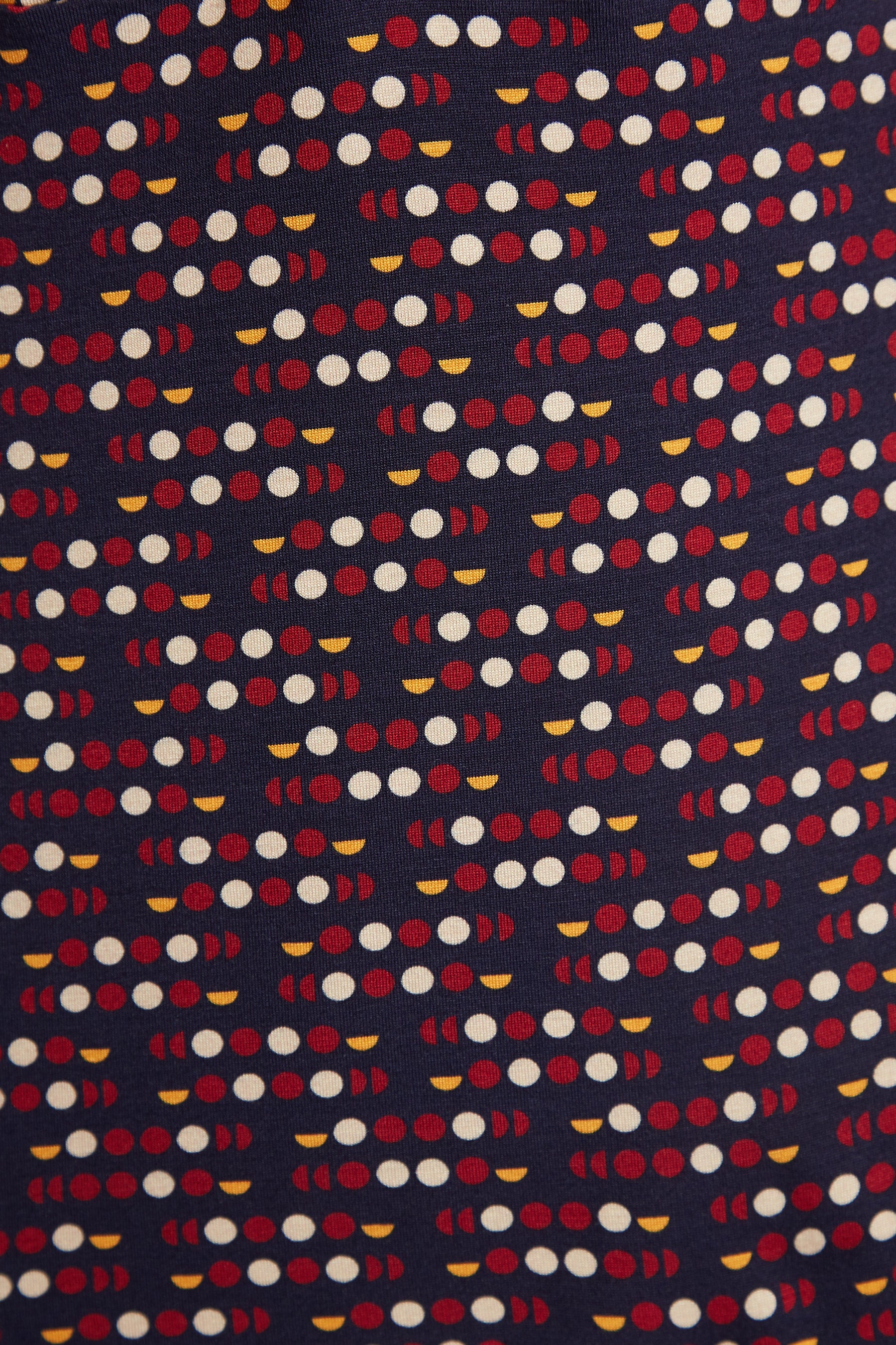 Jona Retro Dots Print Long Sleeve Mini Dress - Styled