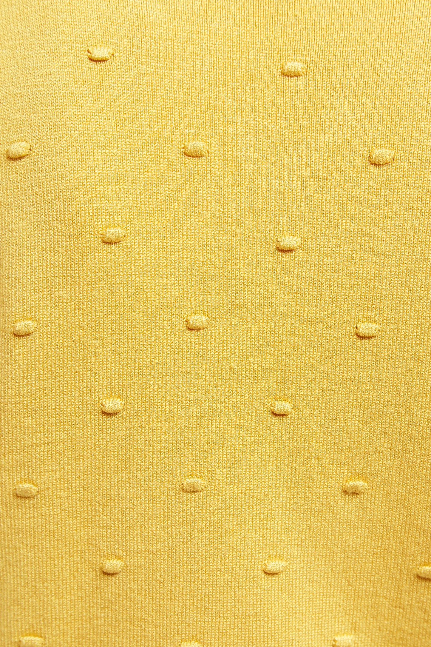 Josephina Raindrops Textured Short Sleeve Collared Sweater Mustard