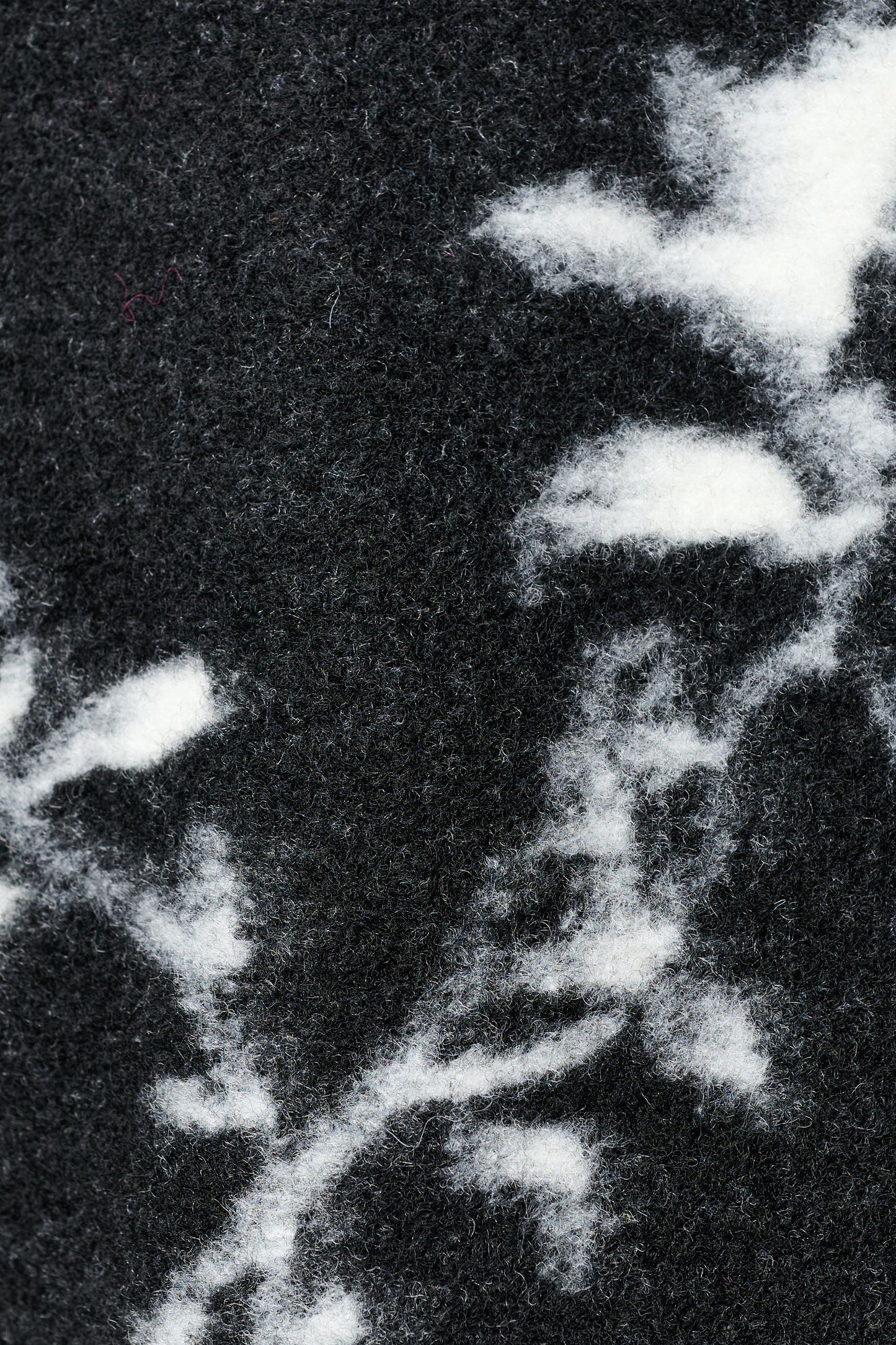 Kent Power Bloom Fur Collar And Cuff Jacket - Black & White