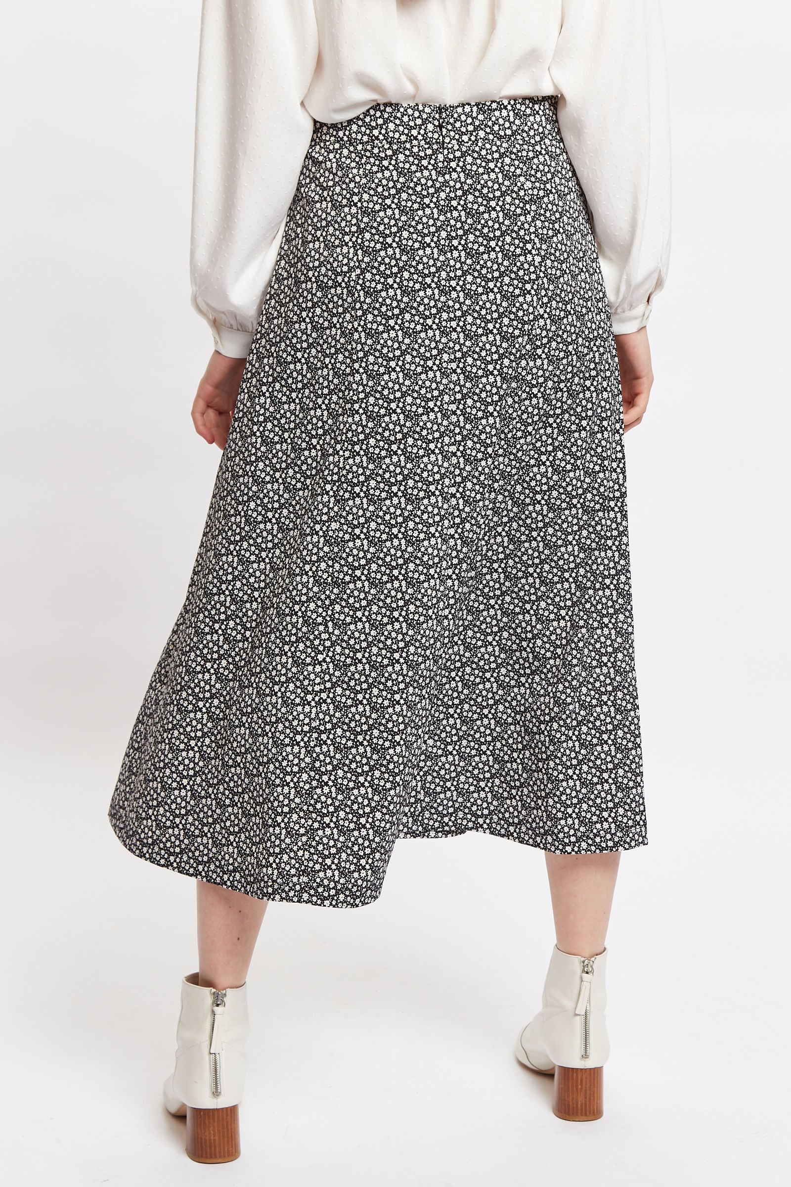 Louche Kiyo Candy Bud Print Midi Skirt