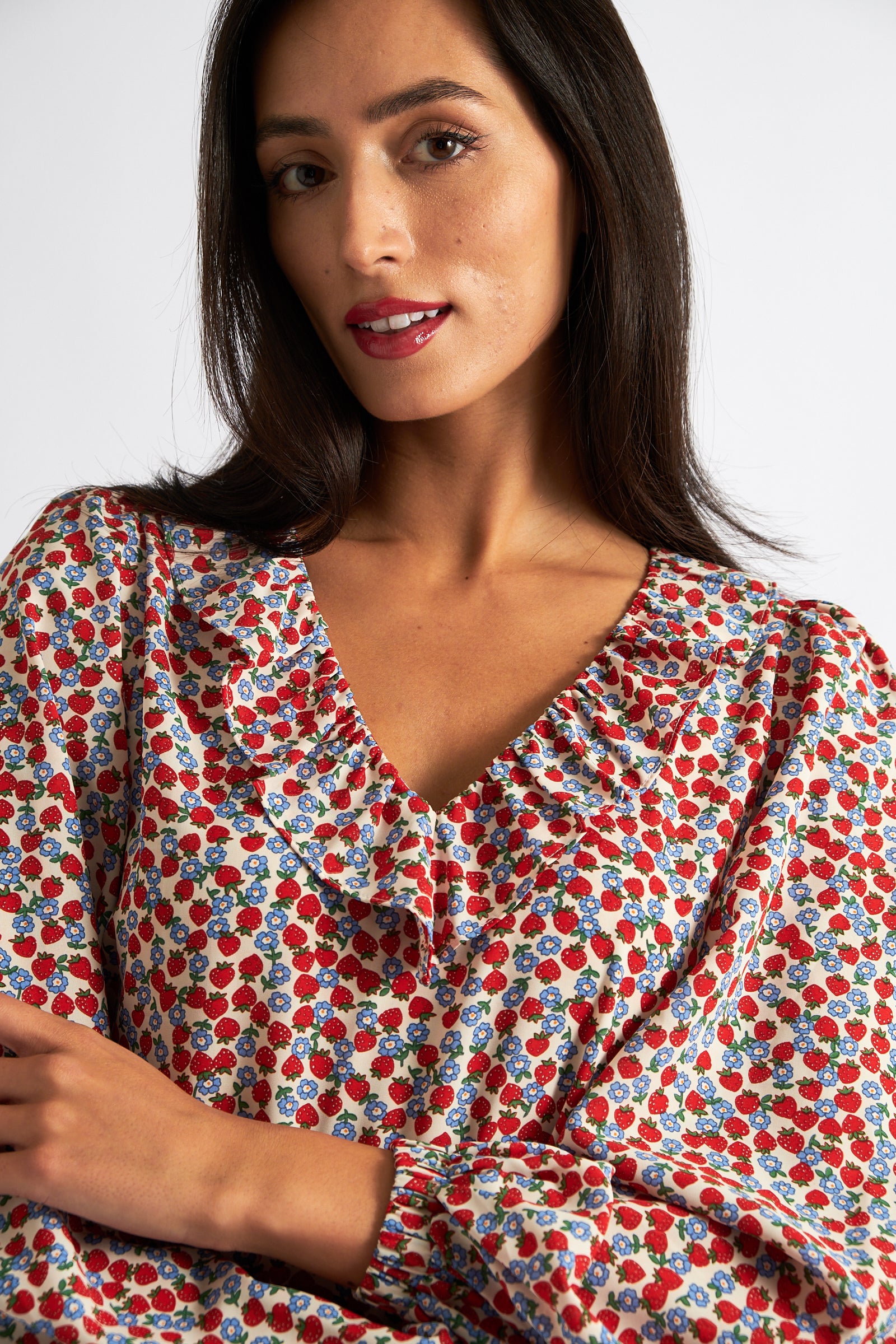 Kyara Strawberry Fields Print Blouse - Detail 1