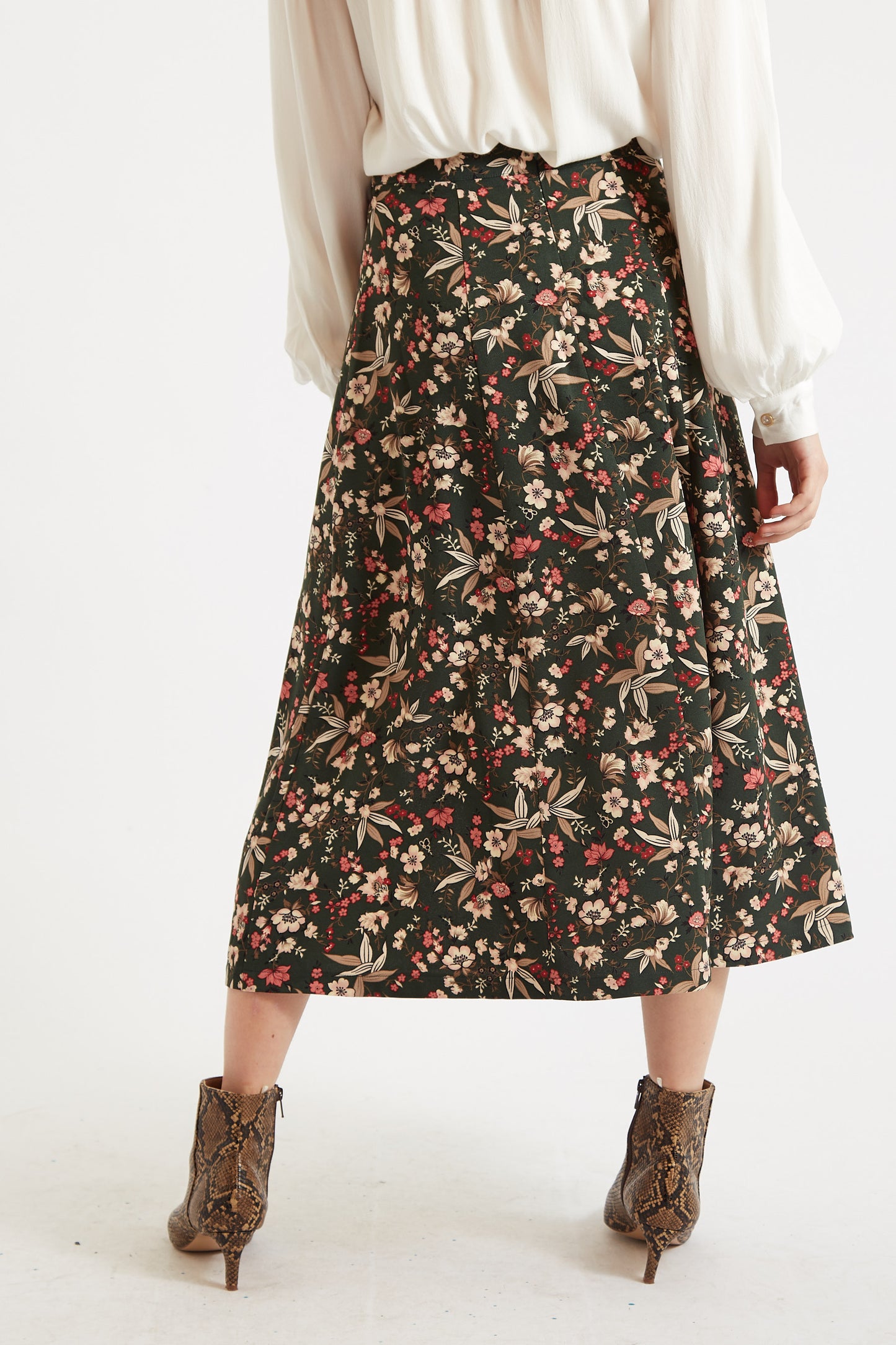 Kiyo Tapestry Print Midi Skirt