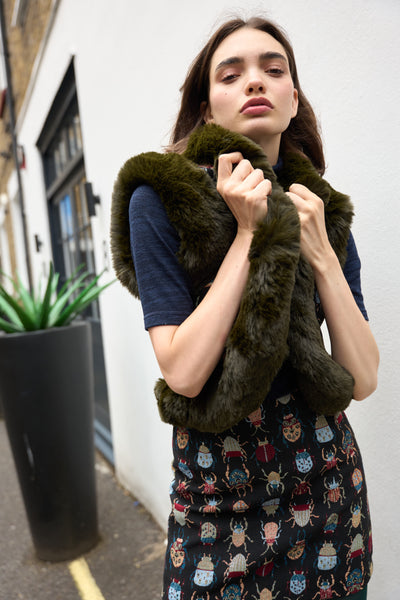 seyto 　Jacquard cut fake fur vest seyto（セイト）の「Jacquard cut fake fur vest / ジャガード