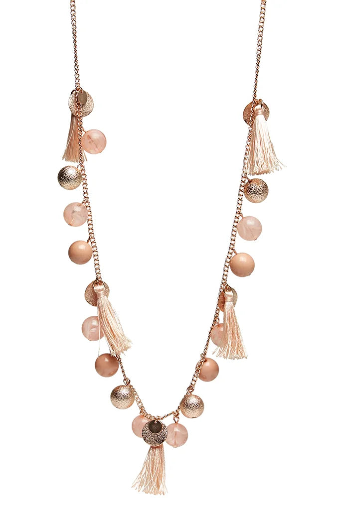 Laura Tassel Rose Gold Necklace