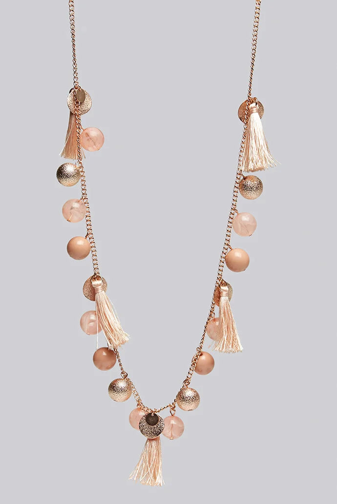 Laura Tassel Rose Gold Necklace