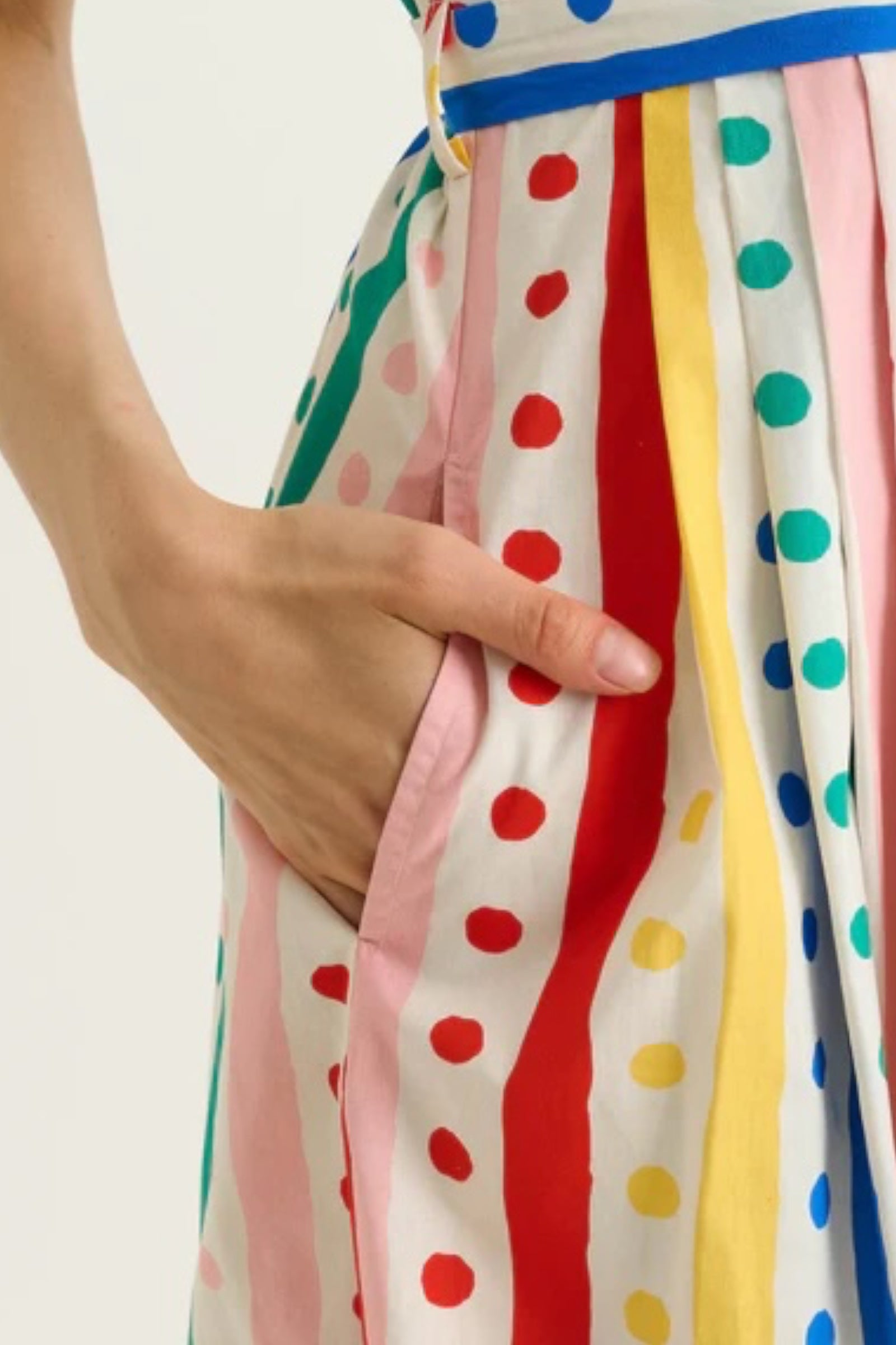 Lily Spots And Stripes Midi Shirtdress - View 5