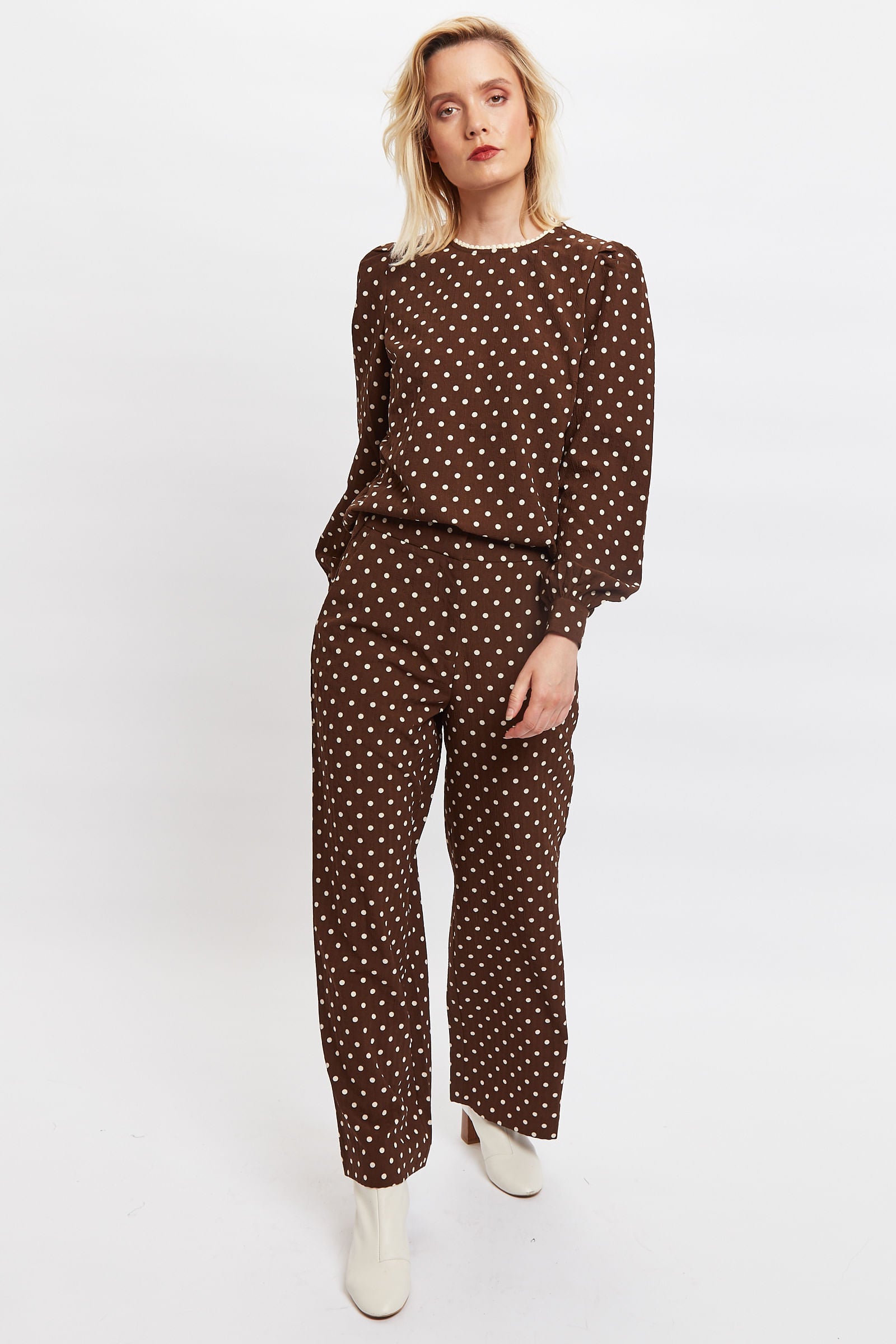 Louche Lima Pretty Woman Print Long Sleeve Blouse - Detail 3