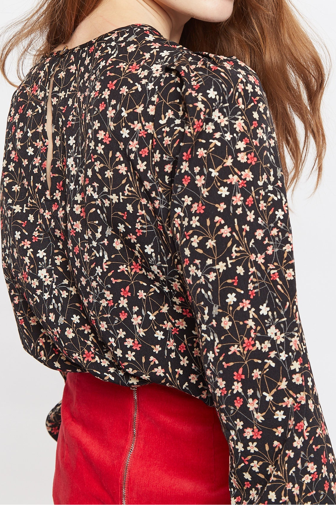Lima Wax Flower Print Long Sleeve Blouse - Detail 1