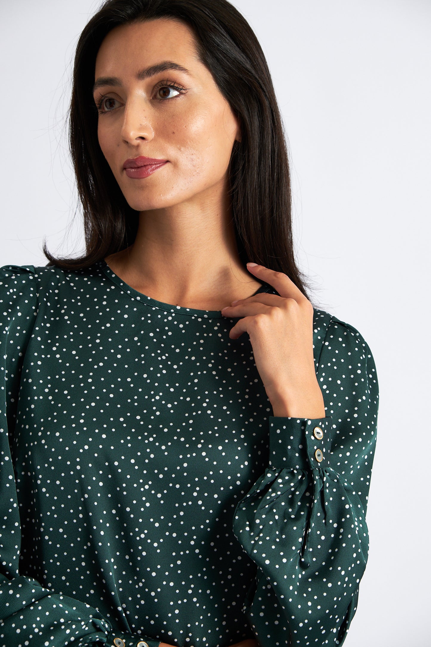 Lima Speckle Blouse Green