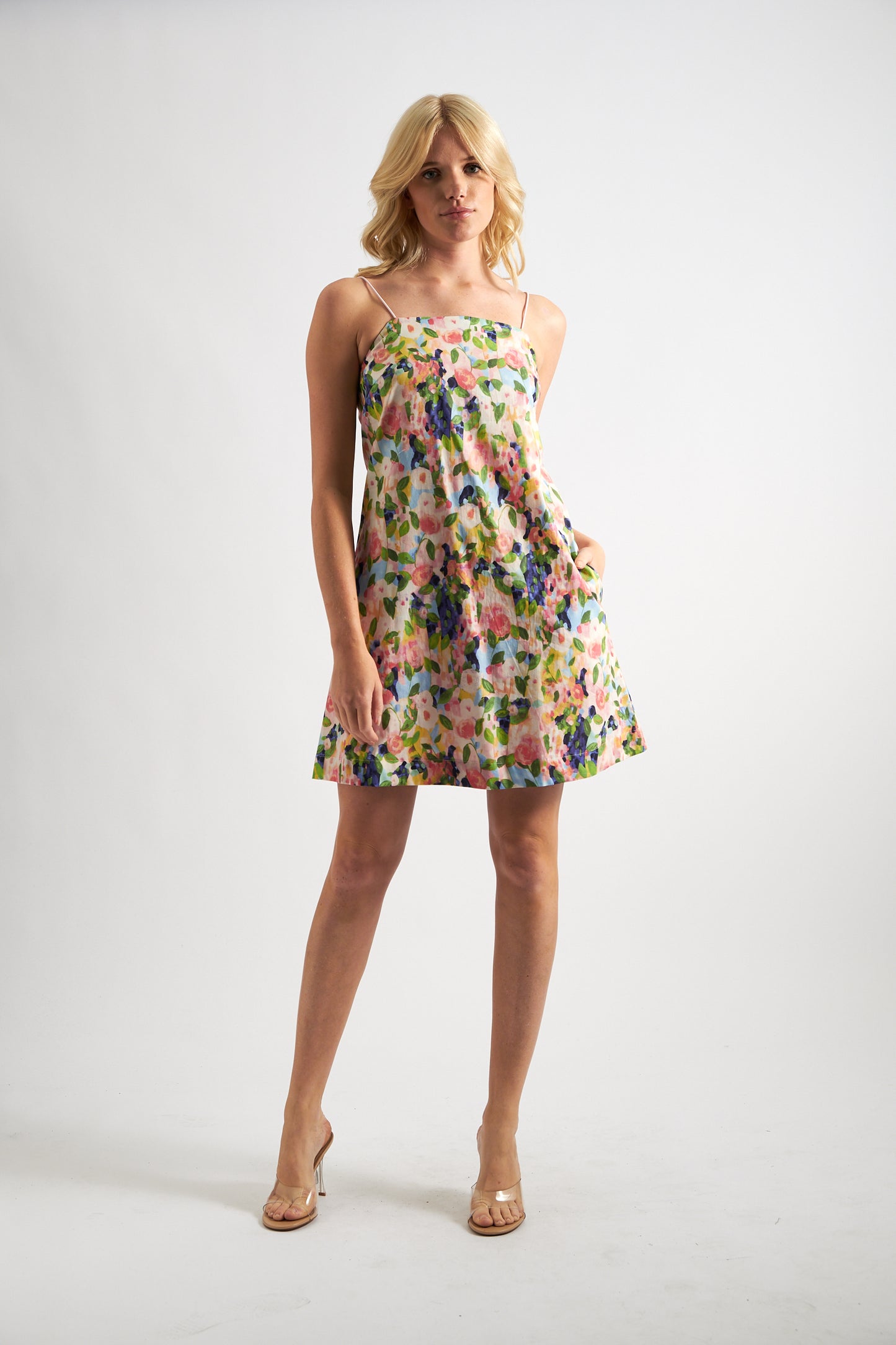 Linsey Summer Dream Print Strappy Mini Dress