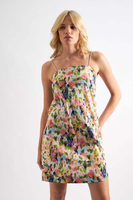 Linsey Summer Dream Print Strappy Mini Dress