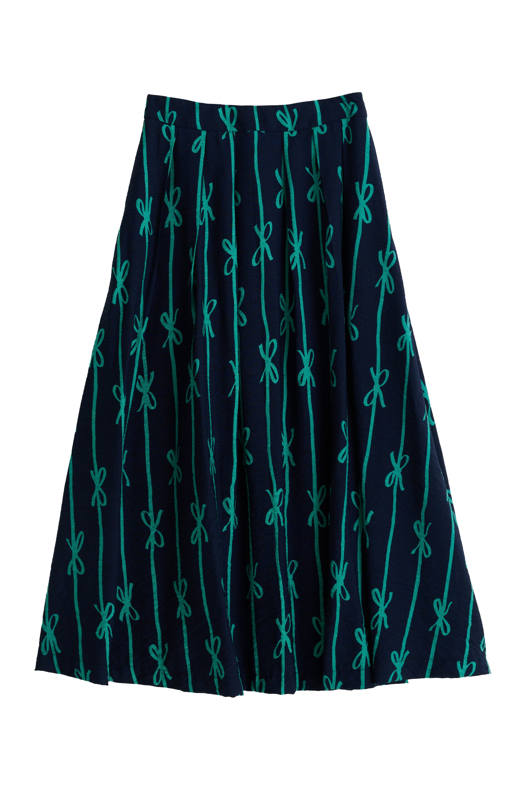 Lizea Tie Up Midi Skirt - Navy - Styled