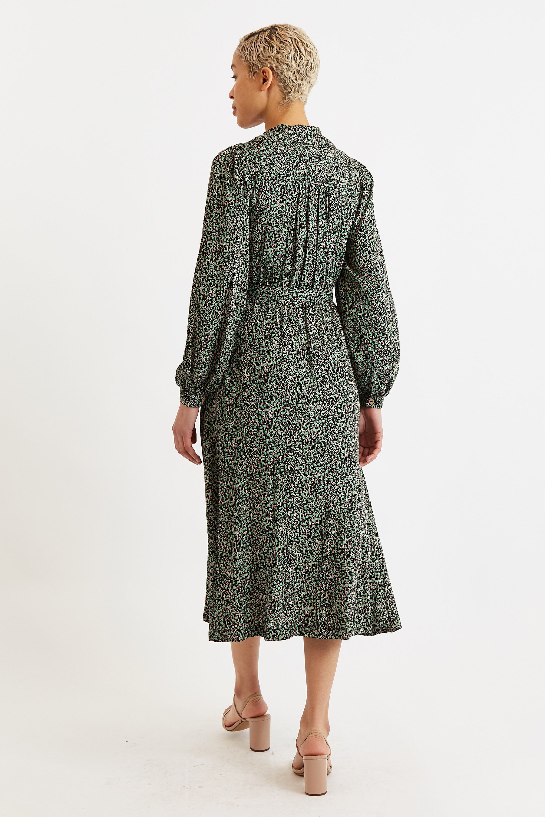 Loria Sugar Plum Print Midi Shirt Dress