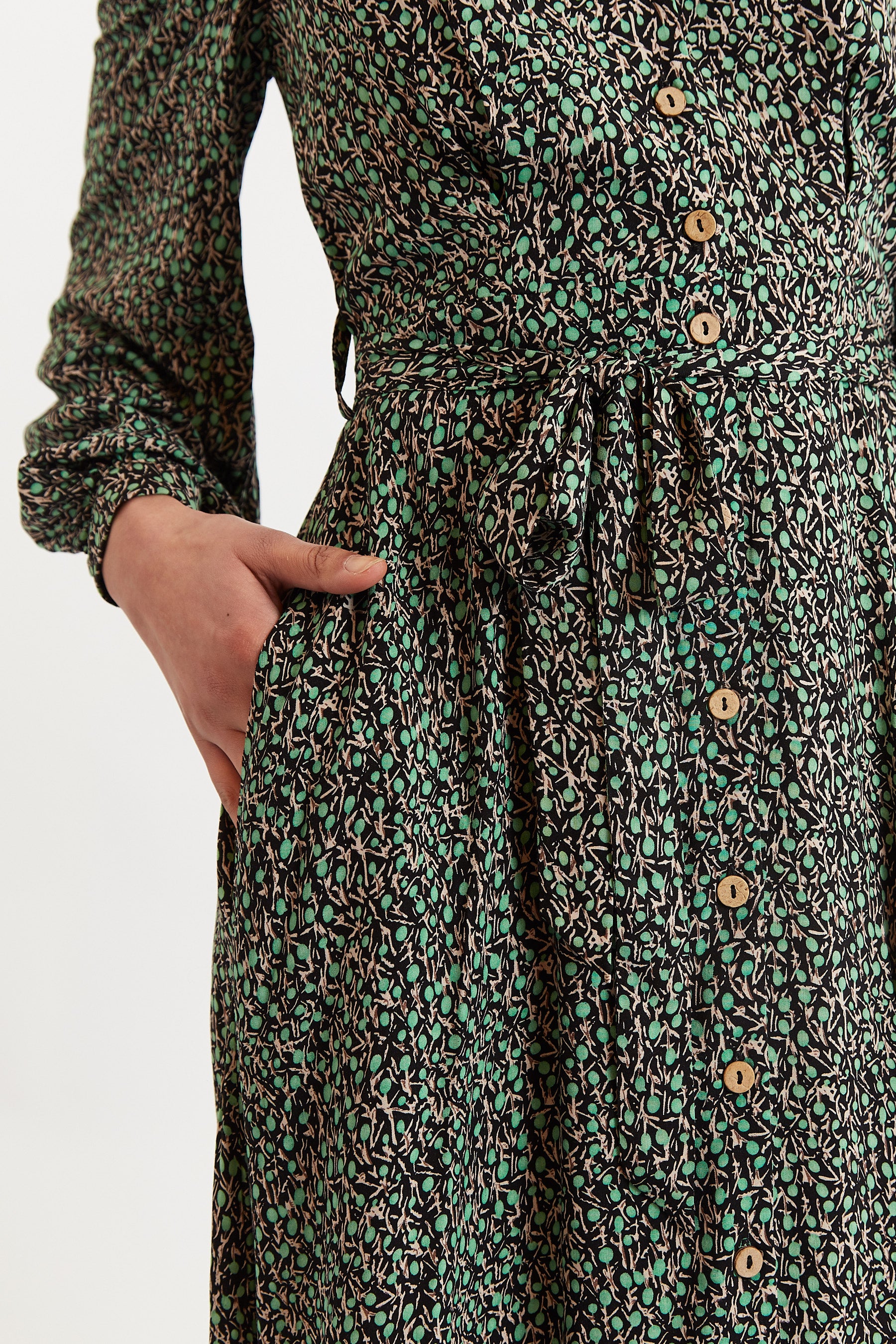 Loria Sugar Plum Print Midi Shirt Dress